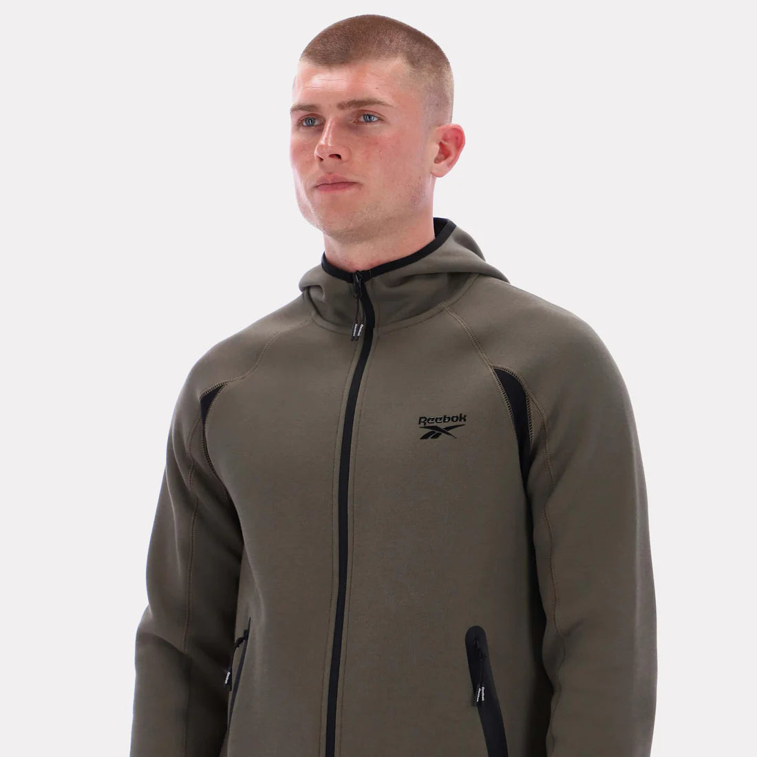 Men's Reebok Contrast Panel Zip Hoodie