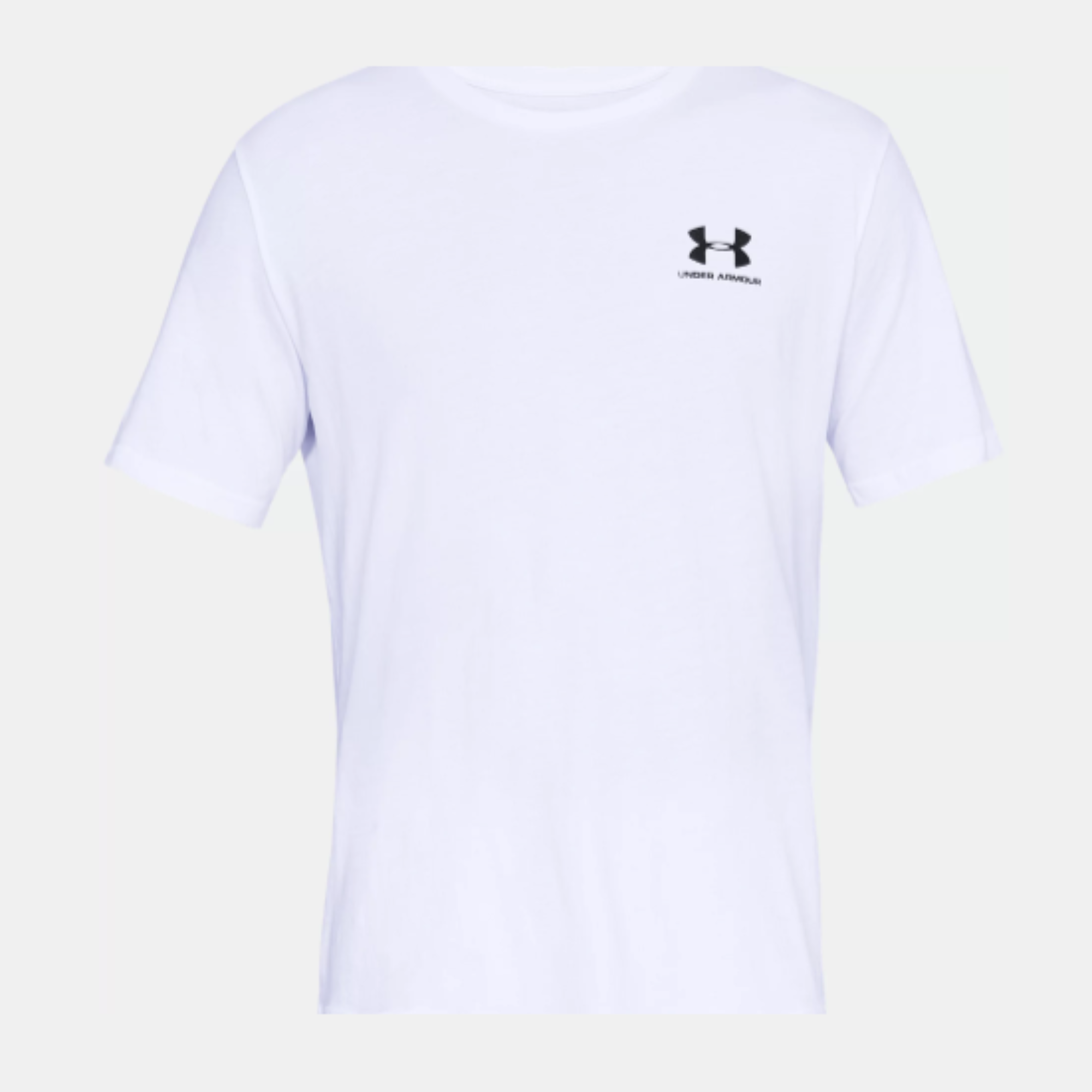 Men's Under Armour Left Chest Short Sleeve "White Black"