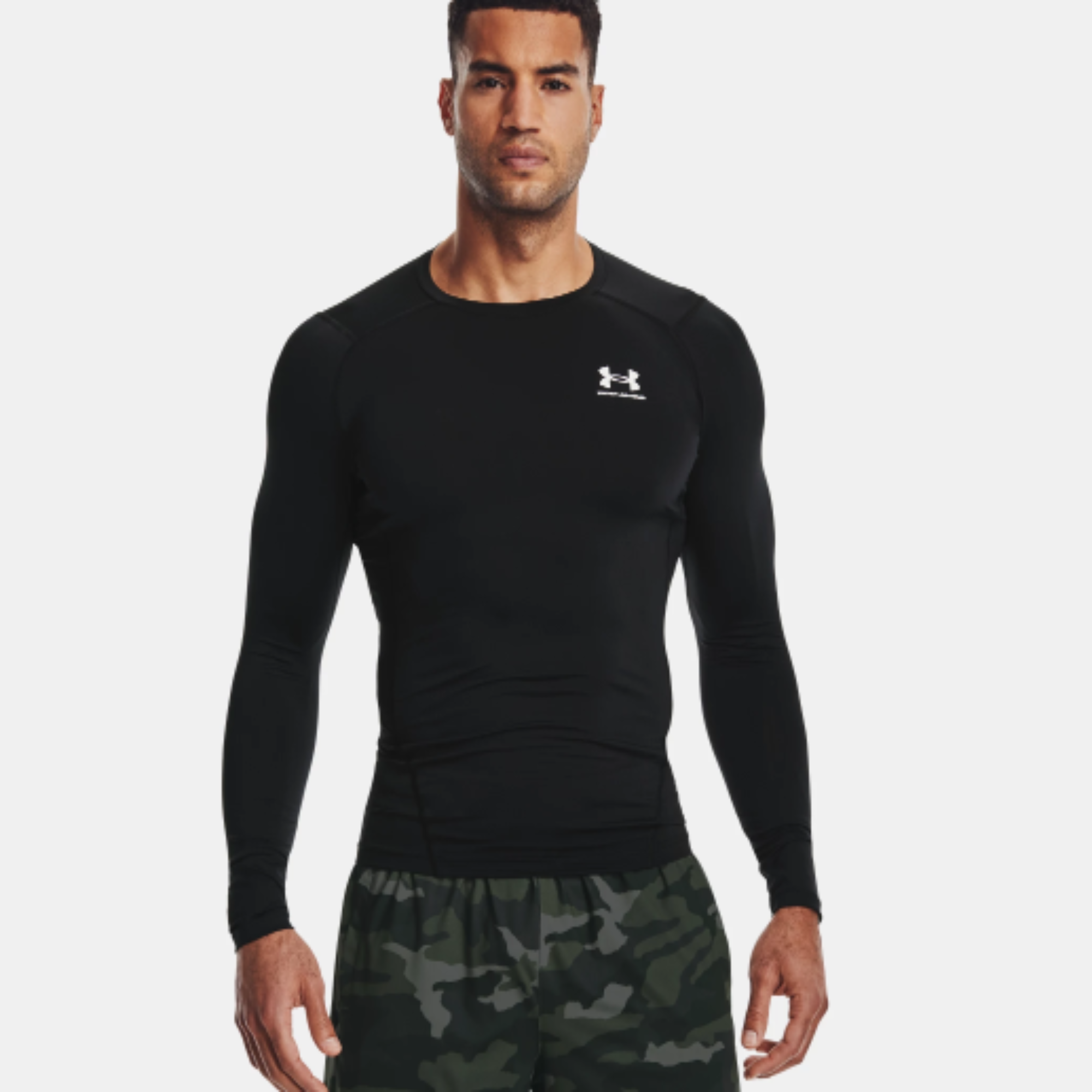 Men's Under Armour HeatGear® Long Sleeve "Black/White"