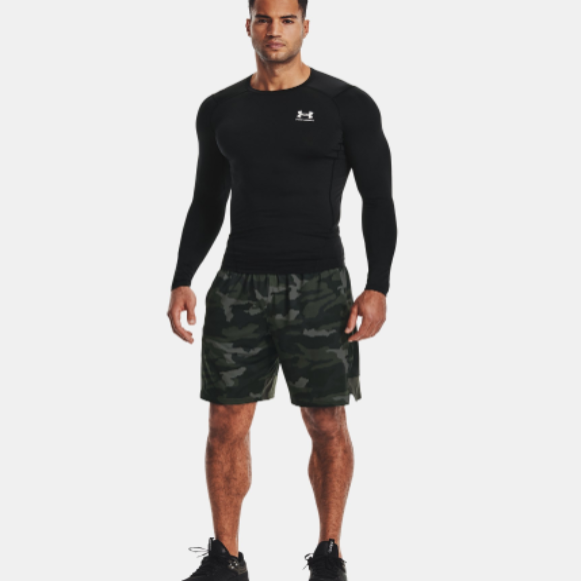 Men's Under Armour HeatGear® Long Sleeve "Black/White"
