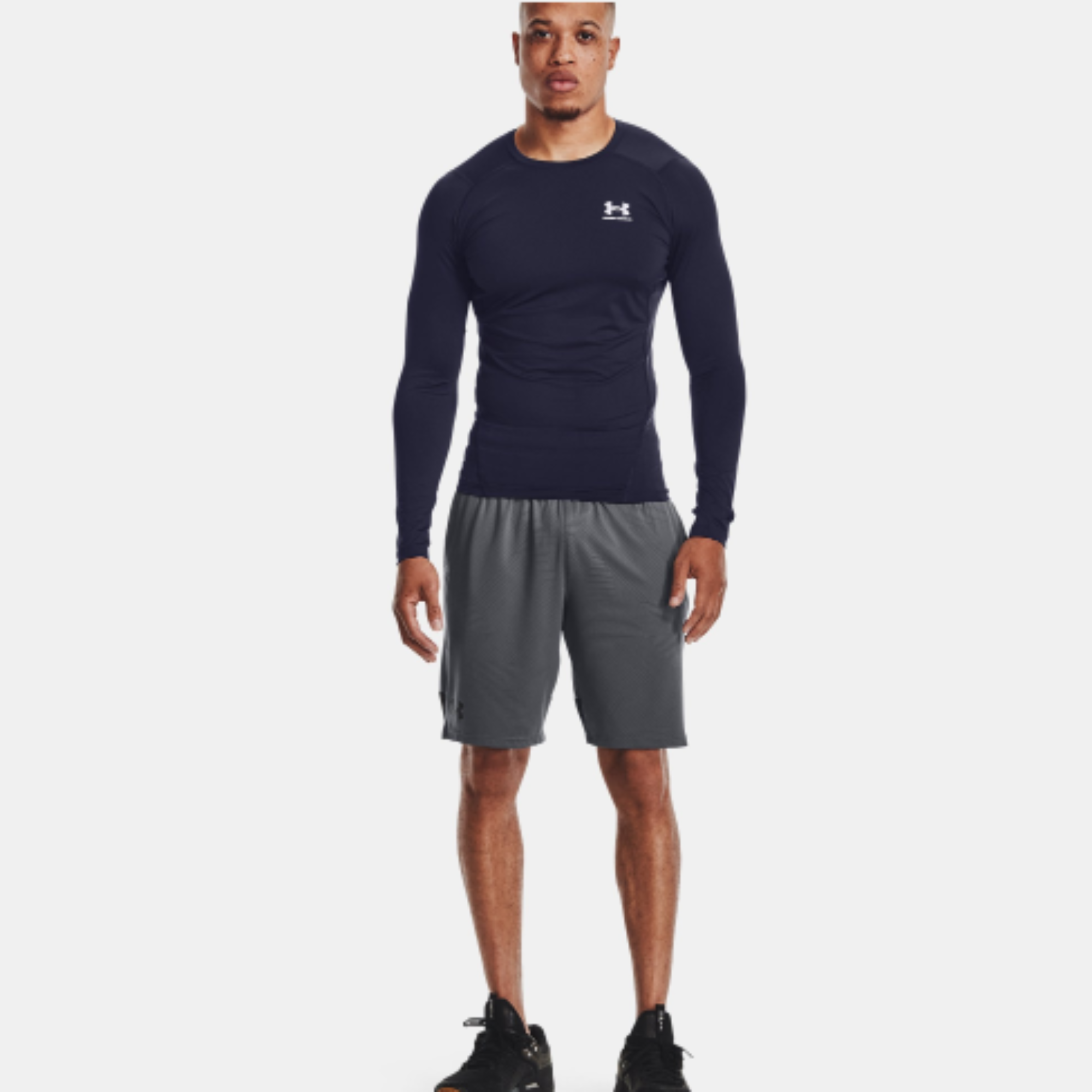 Men's Under Armour HeatGear® Long Sleeve "Midnight Navy/White"