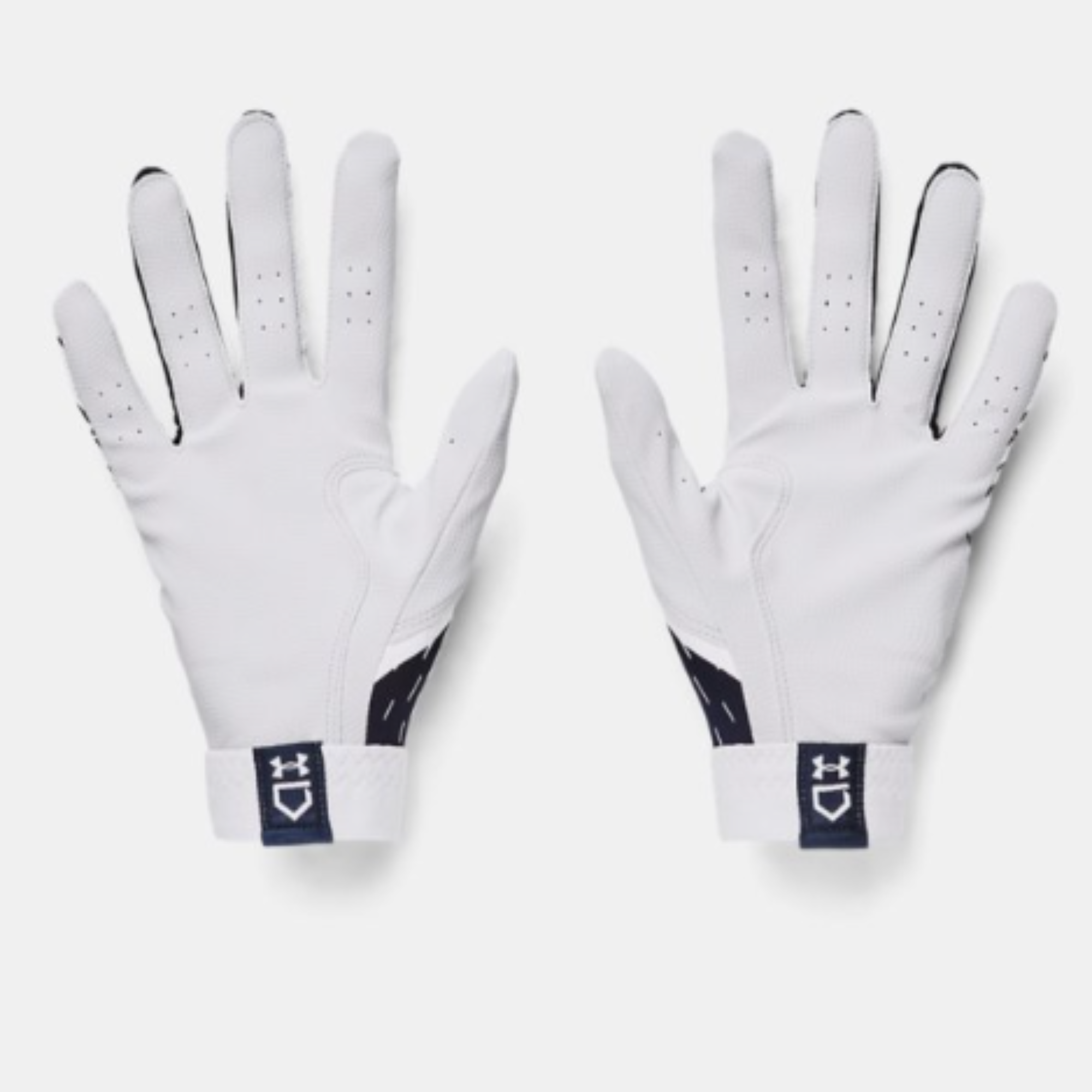 Men's Under Armour Clean Up Batting Gloves "White/Purple"