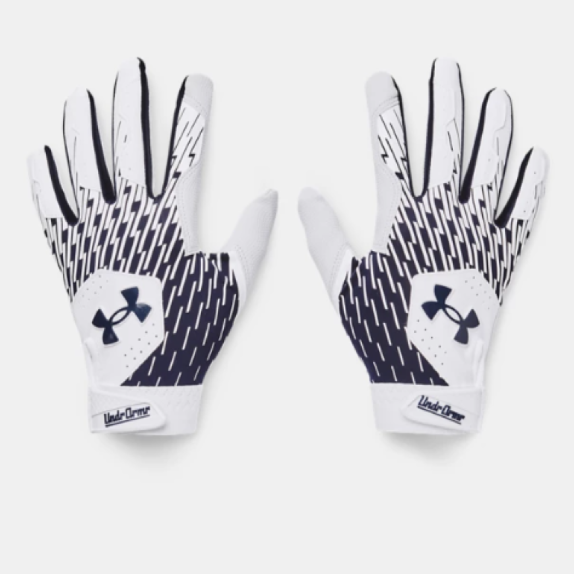 Men's Under Armour Clean Up Batting Gloves "White/Purple"