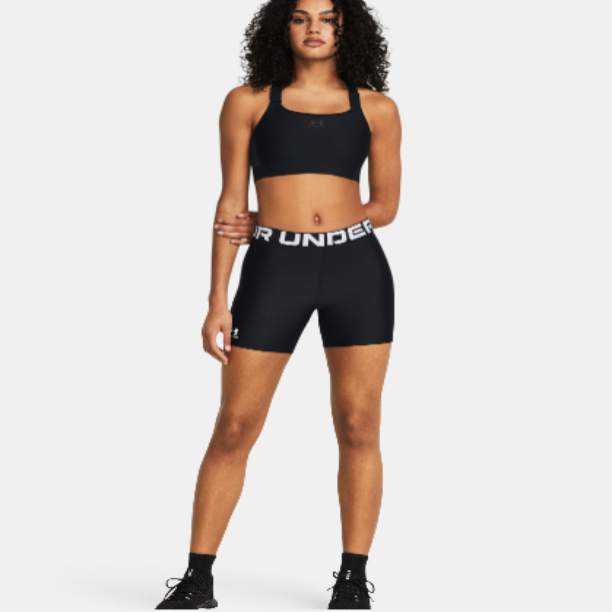 Women's Under Armour HeatGear® Middy Shorts (Black)
