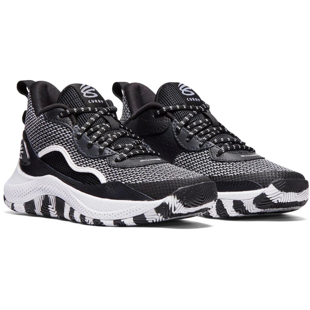 Big Kids' Under Armour Curry Basketball Shoes 3Z 24 "Black Halo Gray"