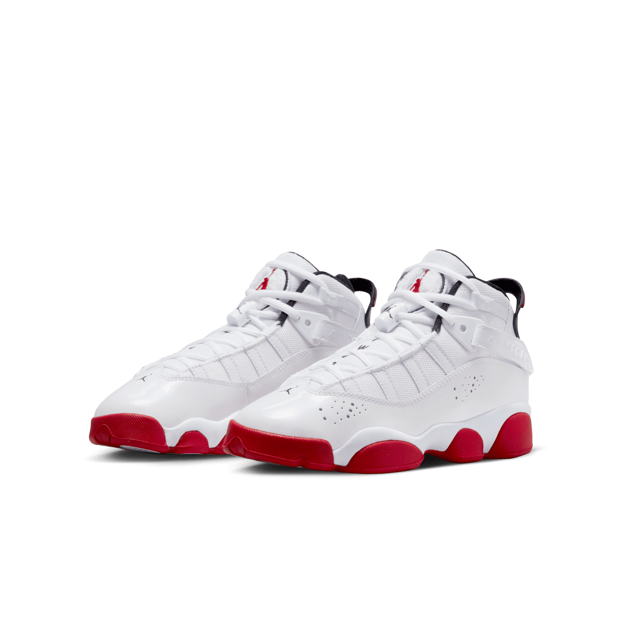 Big Kids' Jordan 6 Rings "White University Red"