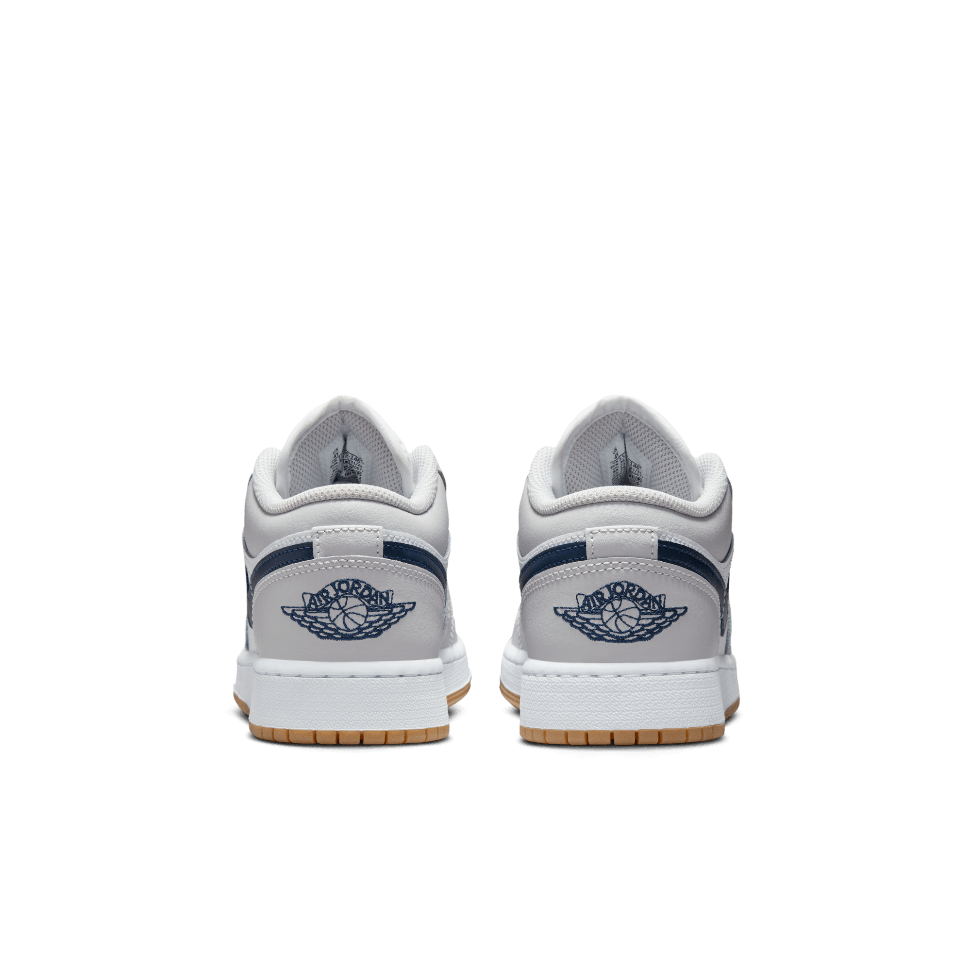 Big Kids' Air Jordan 1 Low "White Neutral Grey Gum"
