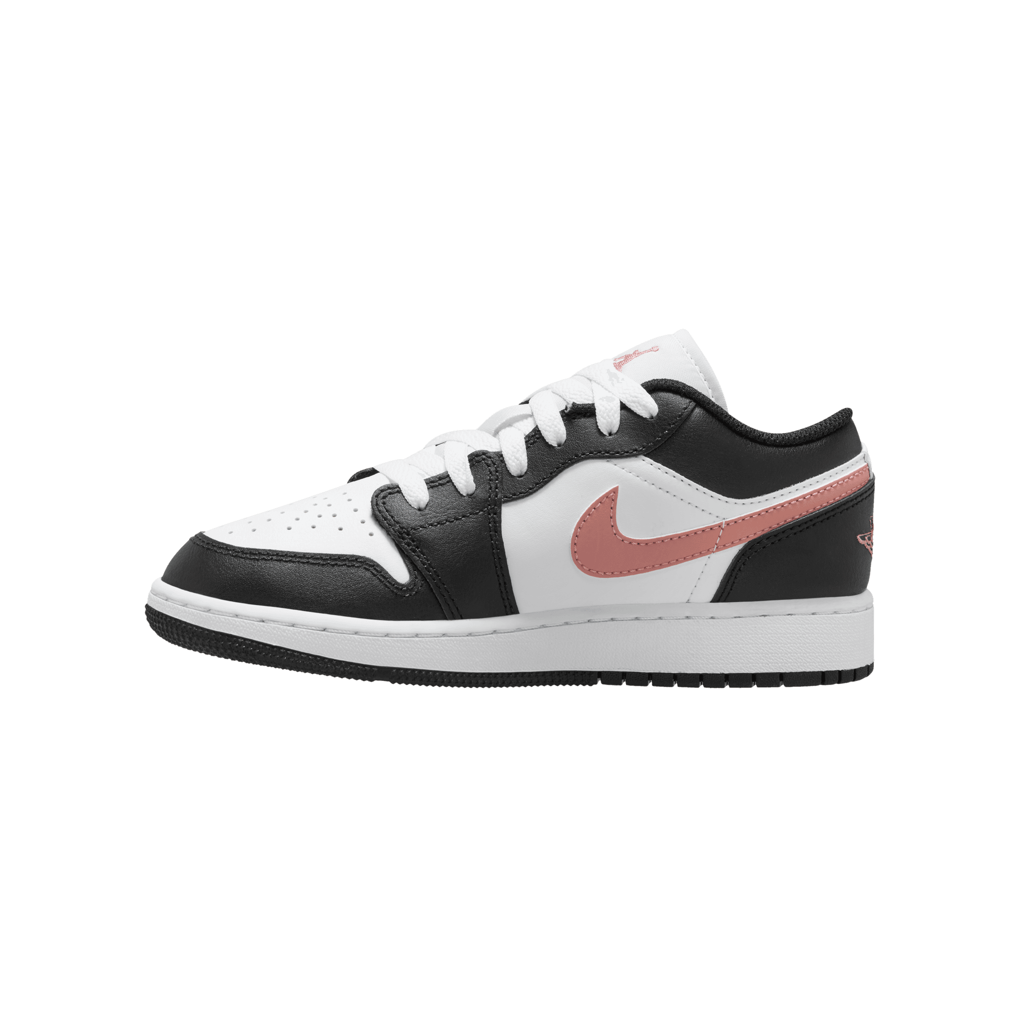 Big Kids' Air Jordan 1 Low "Black Rust Pink"