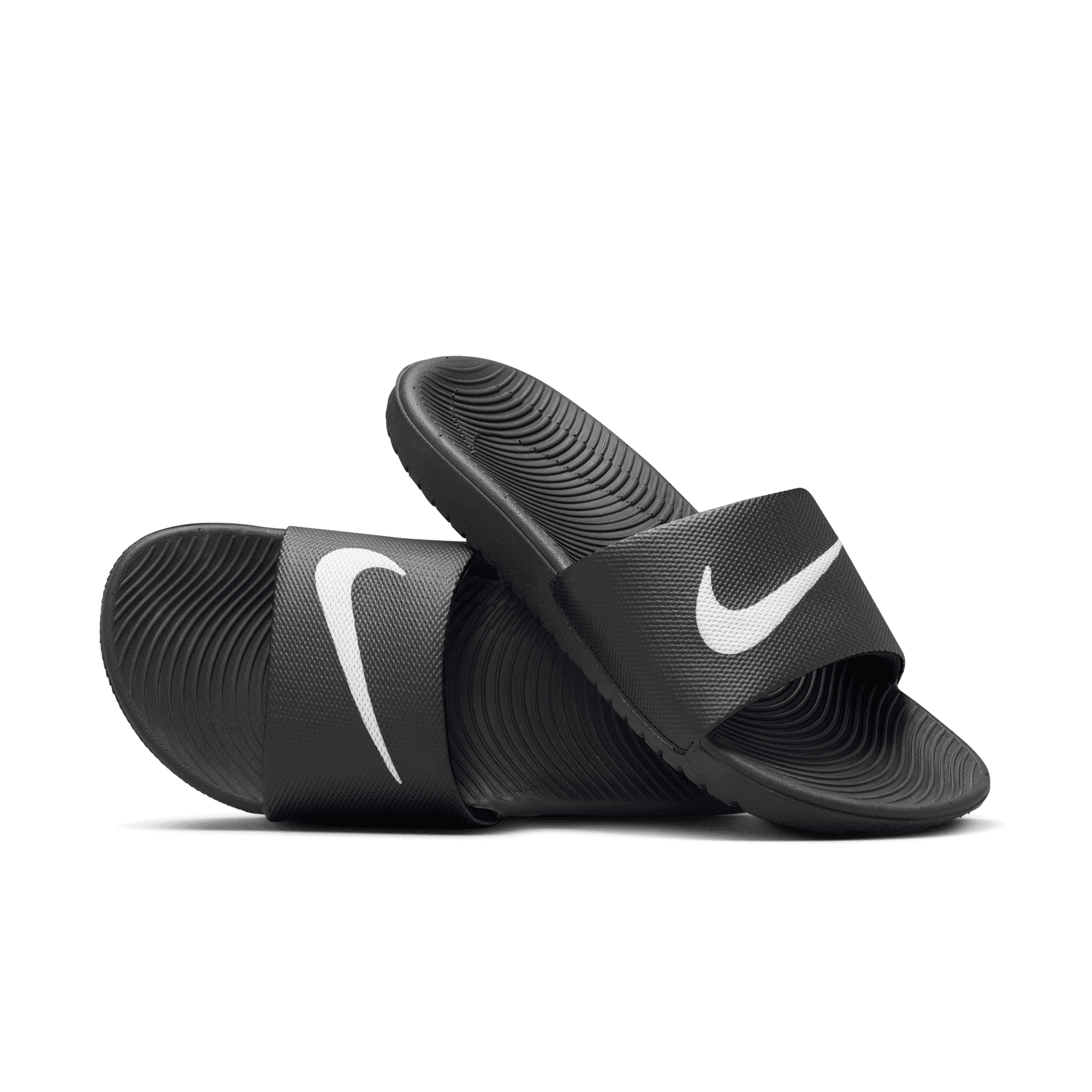 Boy's Nike Kawa Slides "Black"
