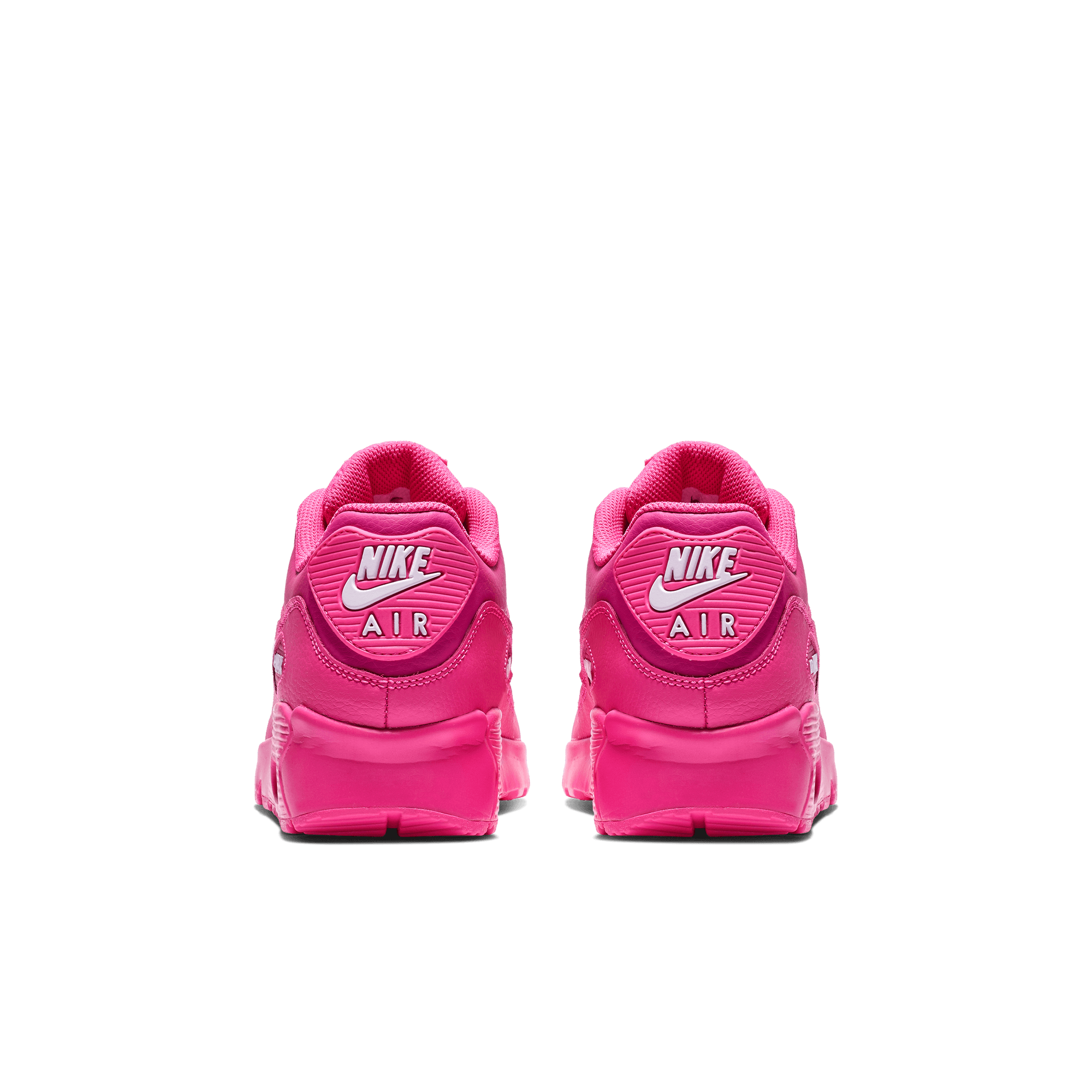 Girls' Nike Air Max 90 Leather "Laser Fuchsia"