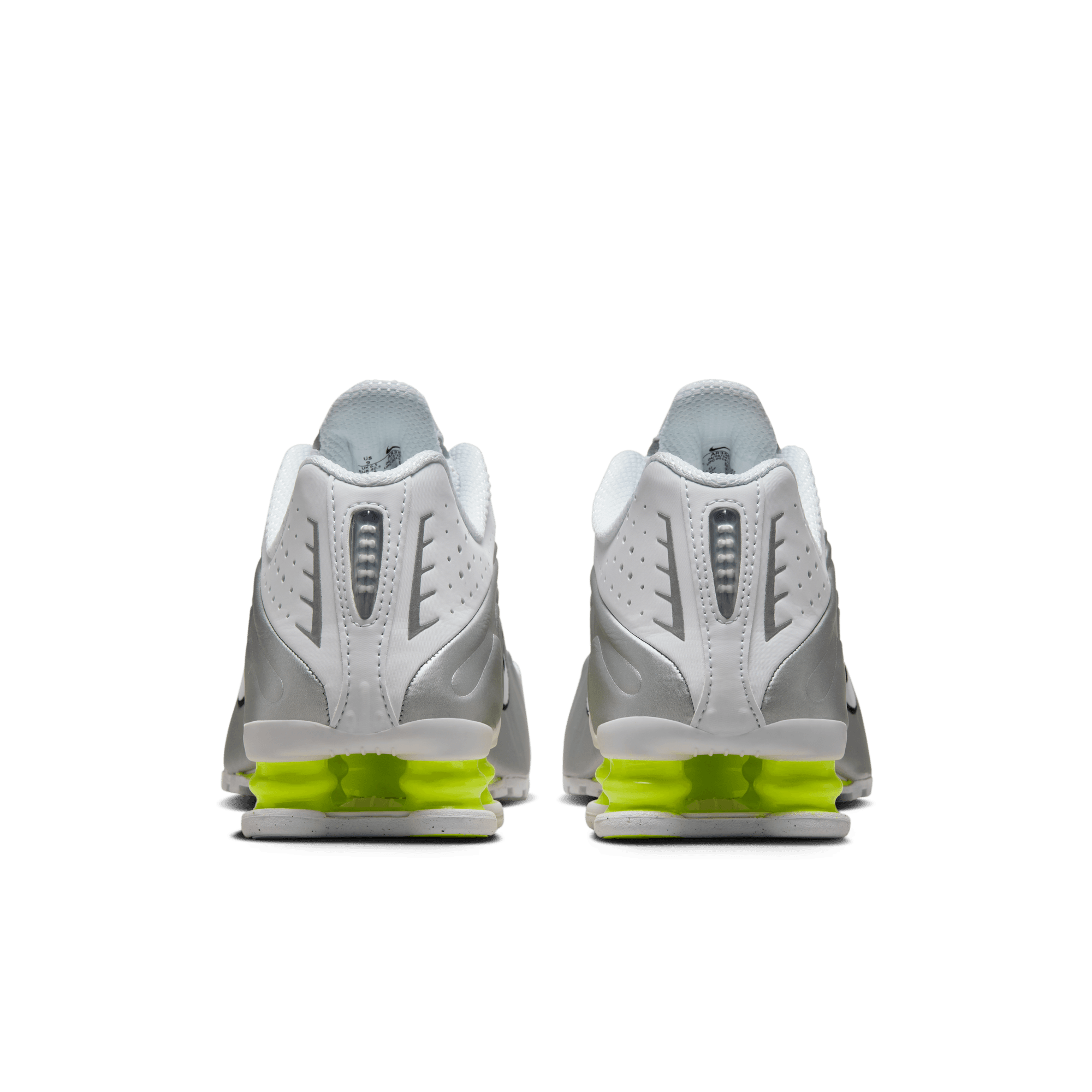 Women's Nike Shox R4 "White Metallic Silver Volt"