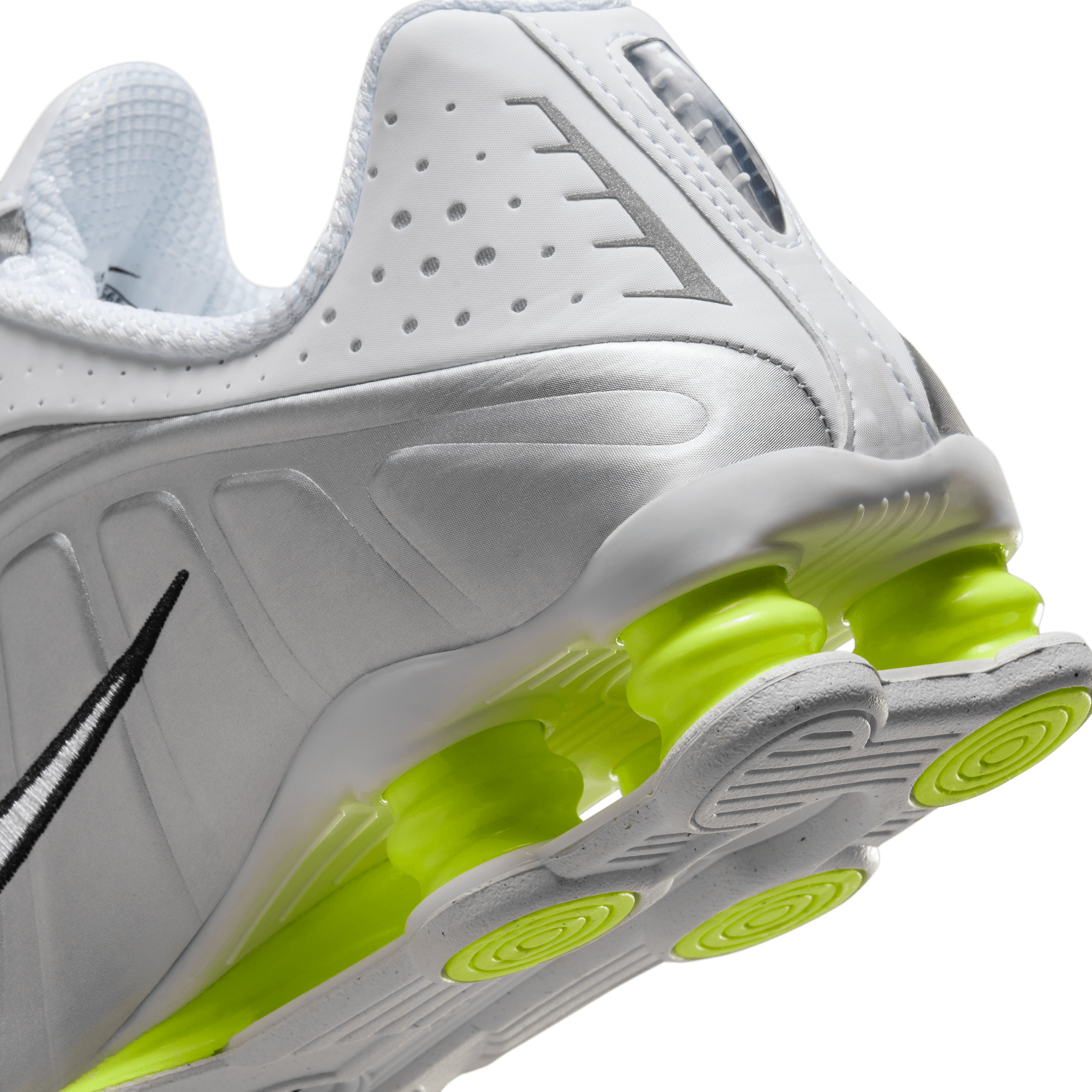 Women's Nike Shox R4 "White Metallic Silver Volt"