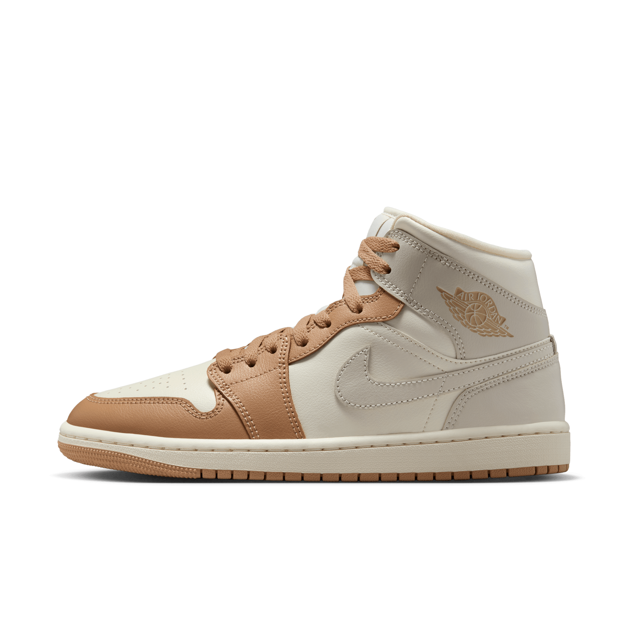 Women's Air Jordan 1 Mid "Tan Toe"