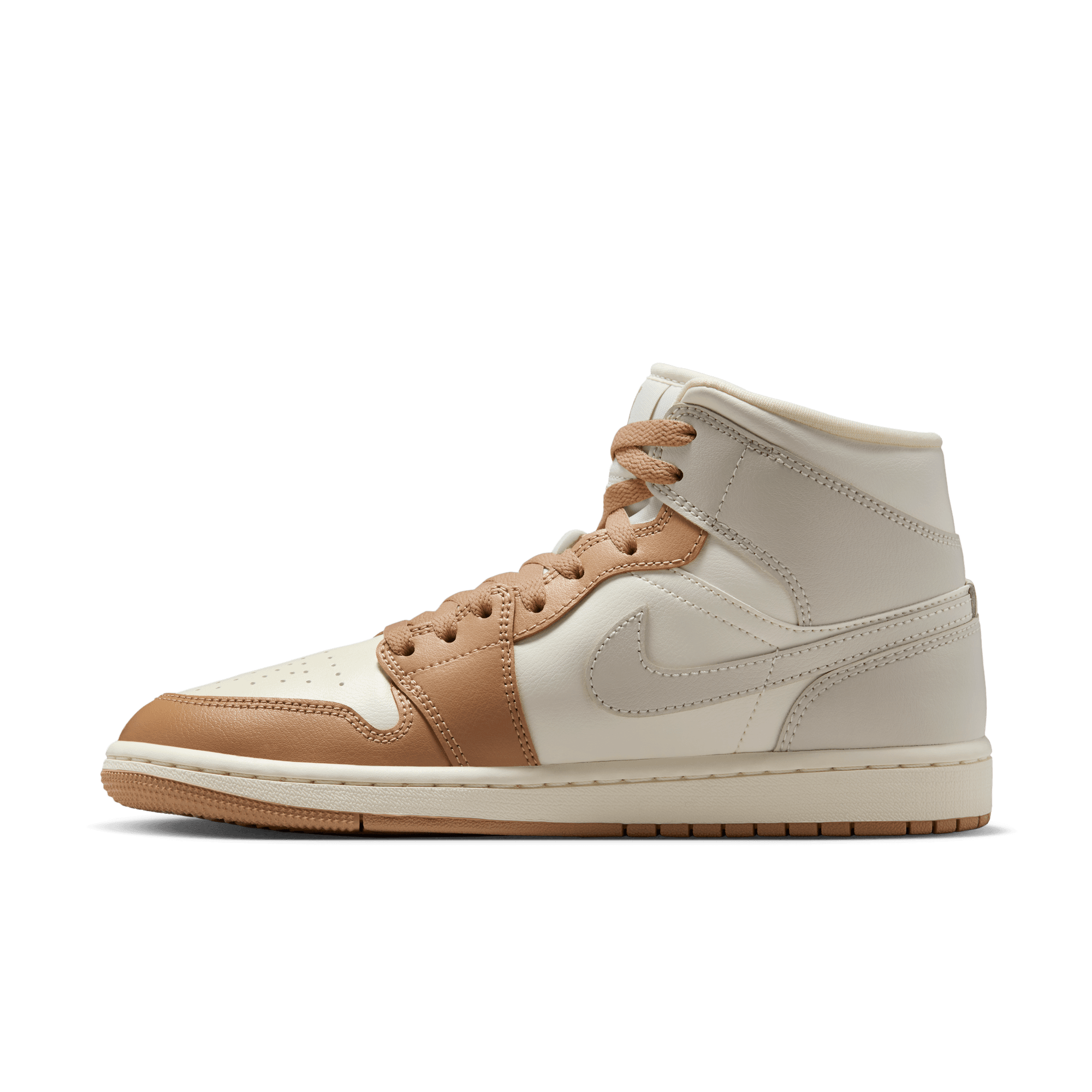 Women's Air Jordan 1 Mid "Tan Toe"