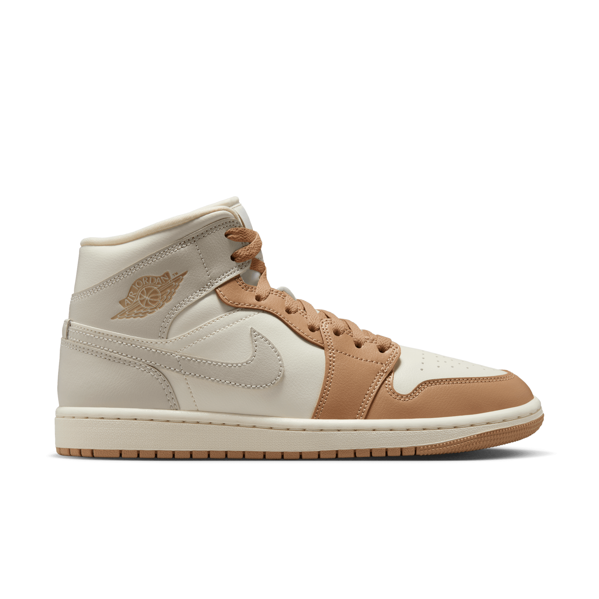 Women's Air Jordan 1 Mid "Tan Toe"