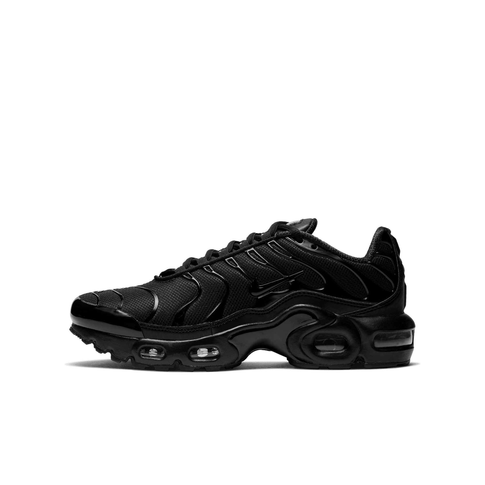 Big Kids' Nike Air Max Plus "Triple Black"