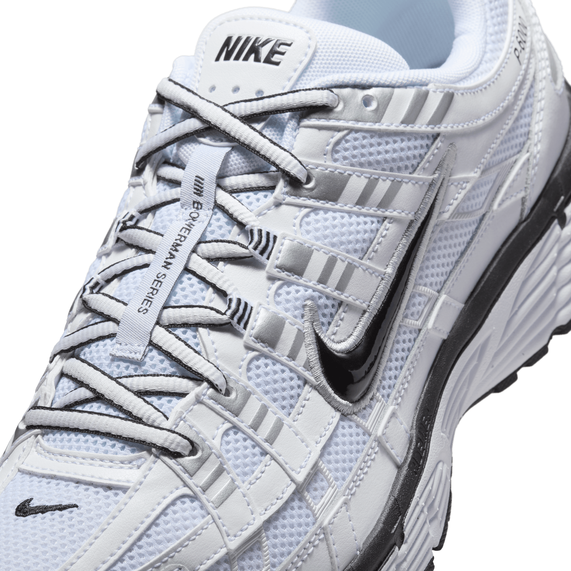 Men's Nike P-6000 "White Metallic Silver Black"