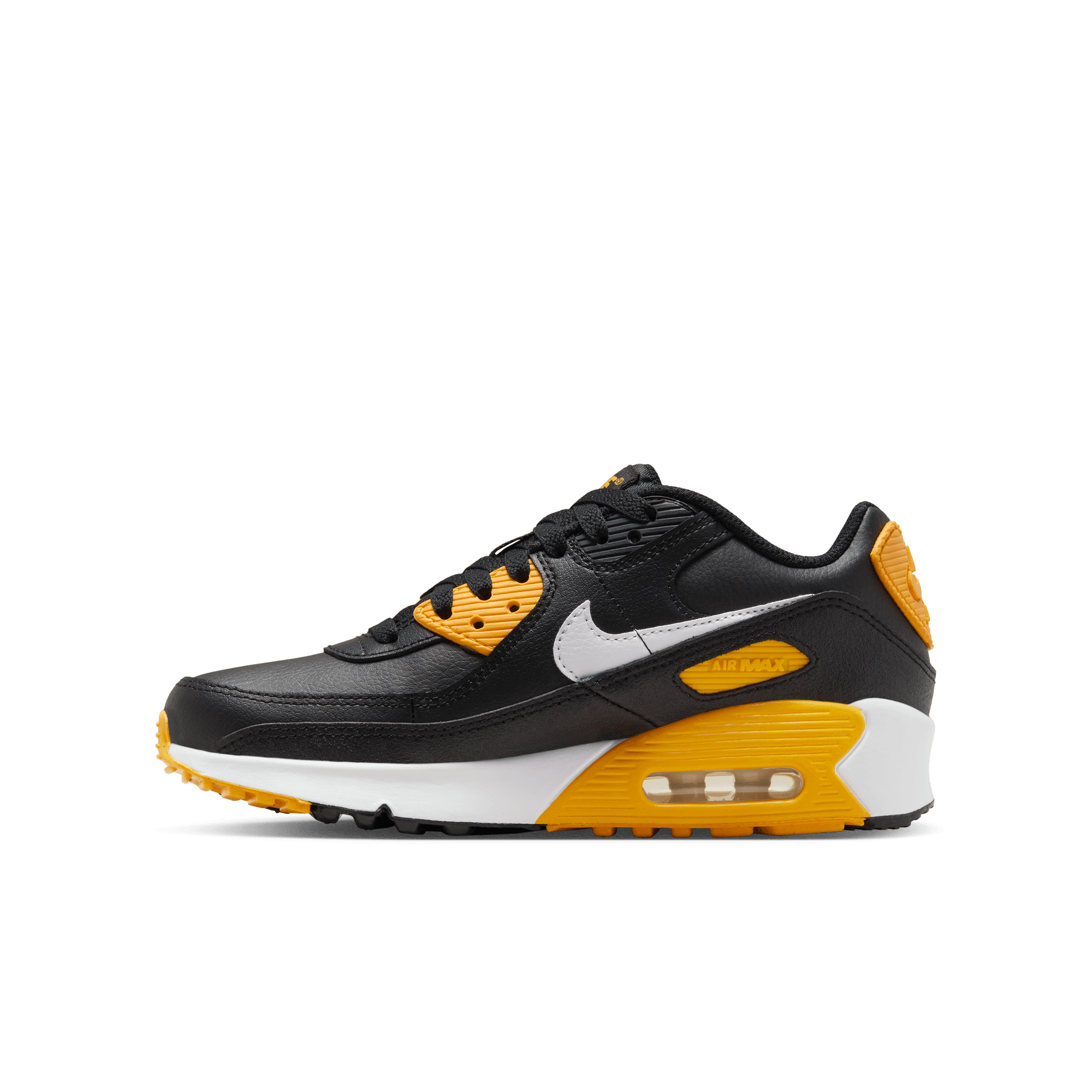 Big Kids' Nike Air Max 90 LTR "Black University Gold"