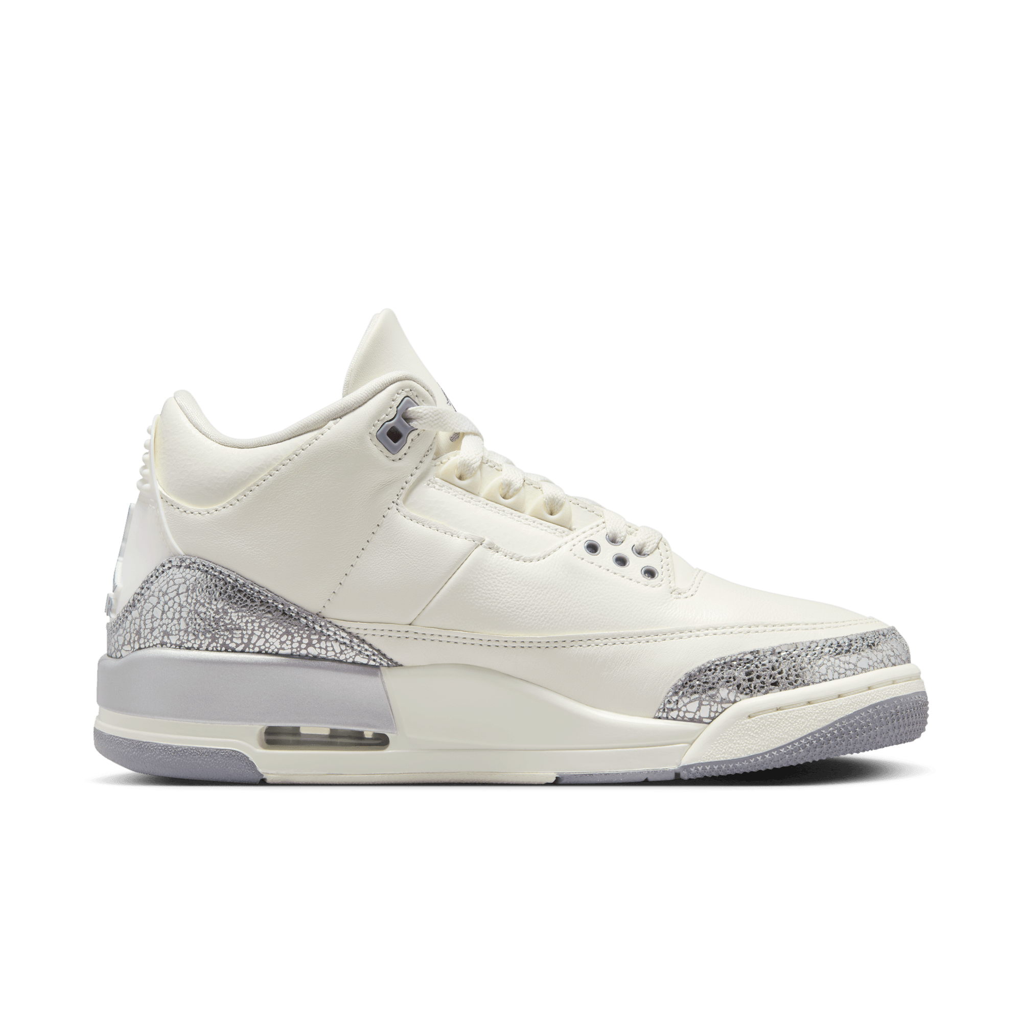 Women's Air Jordan 3 Retro "Sail Metallic Silver"