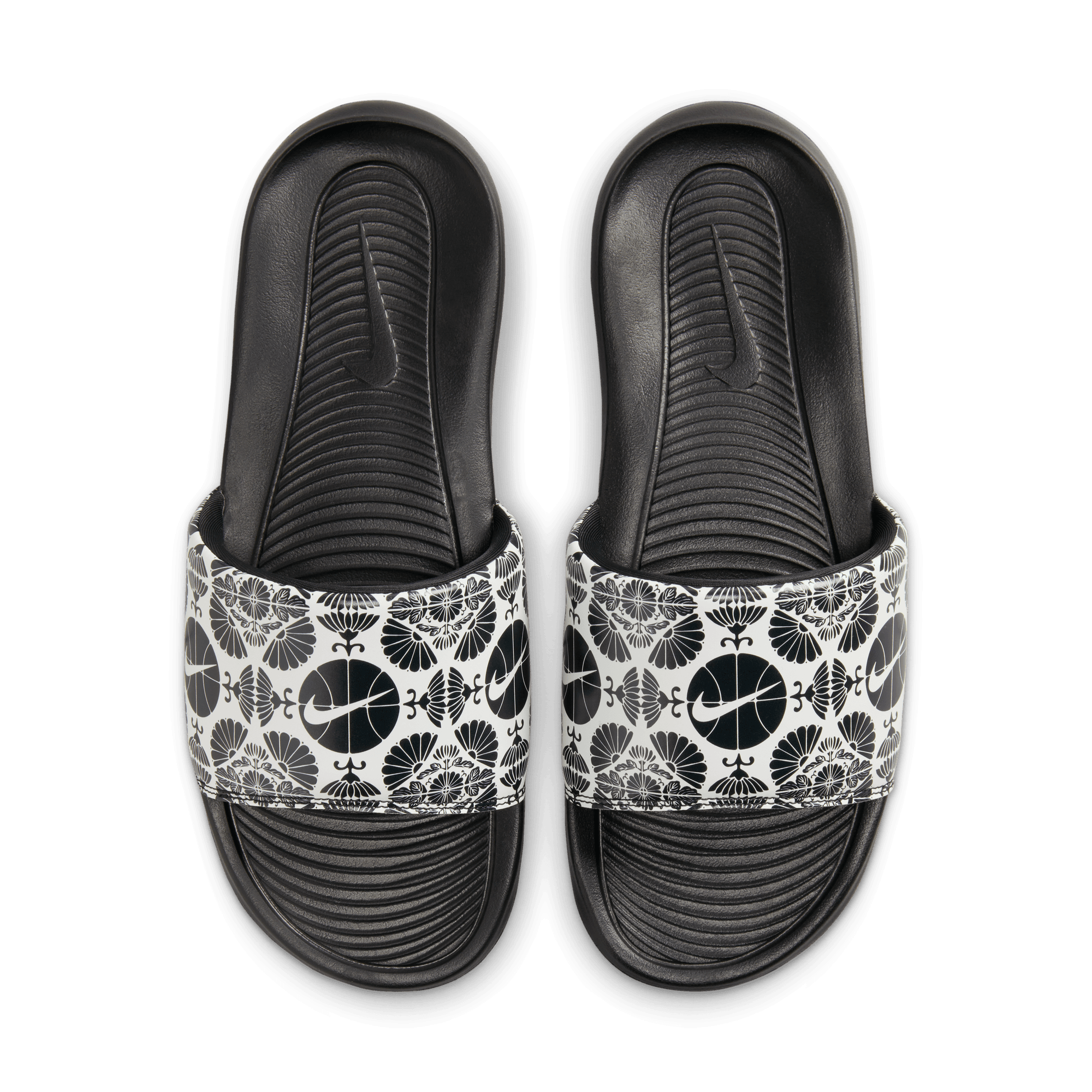 Men's Nike Victori One Printed Slides "Printed Black White"