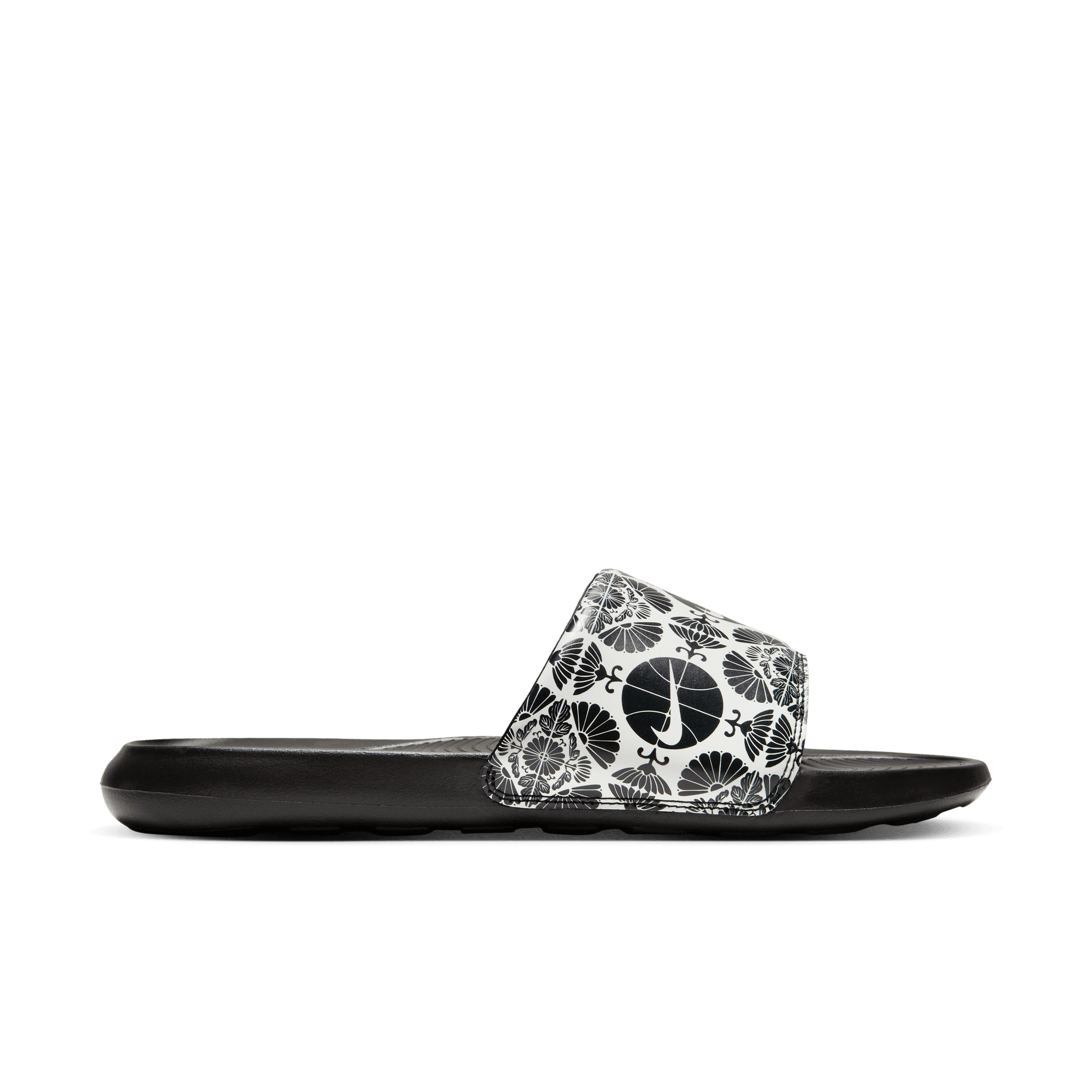 Men's Nike Victori One Printed Slides "Printed Black White"