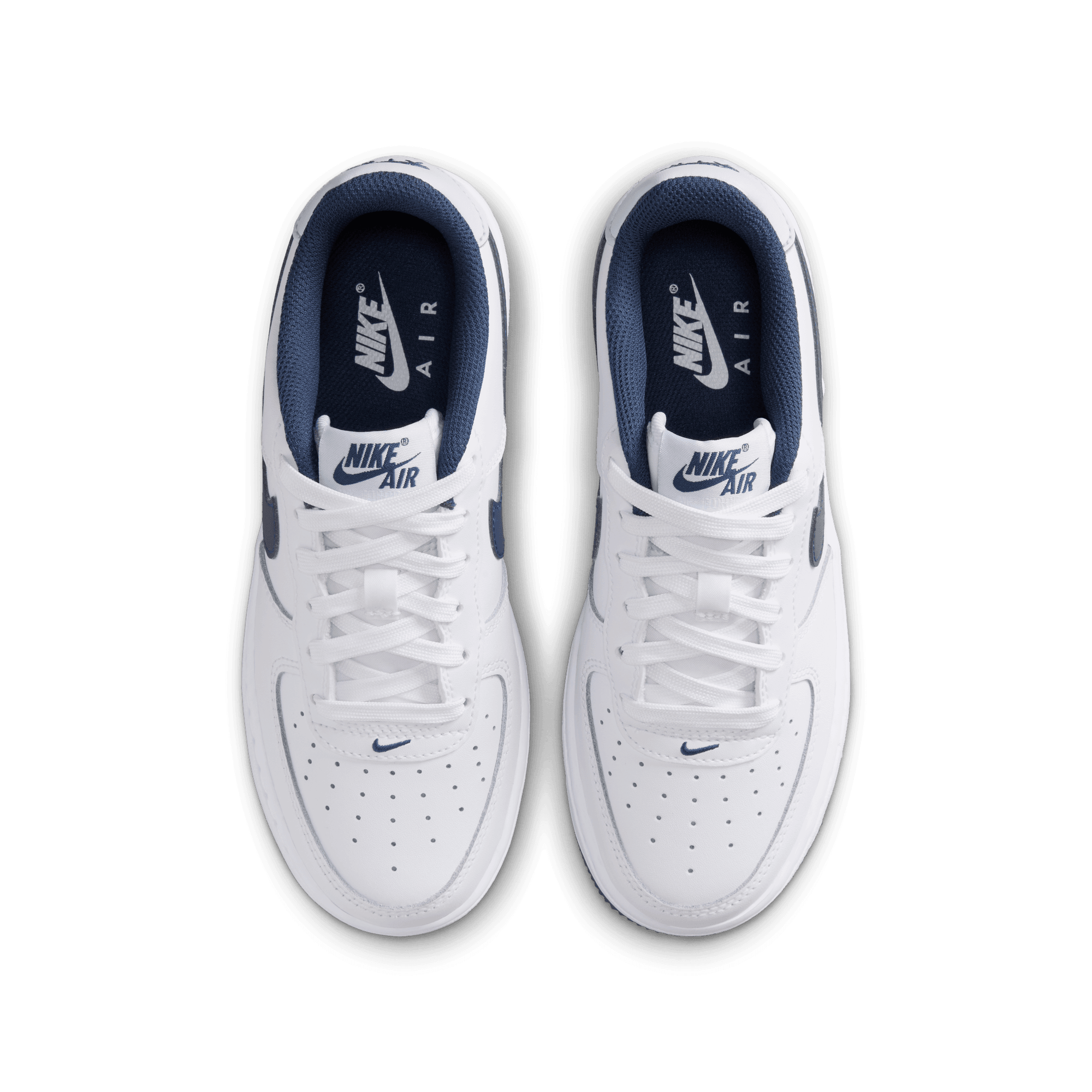Big Kids' Nike Air Force 1 "White Football Grey Midnight Navy"