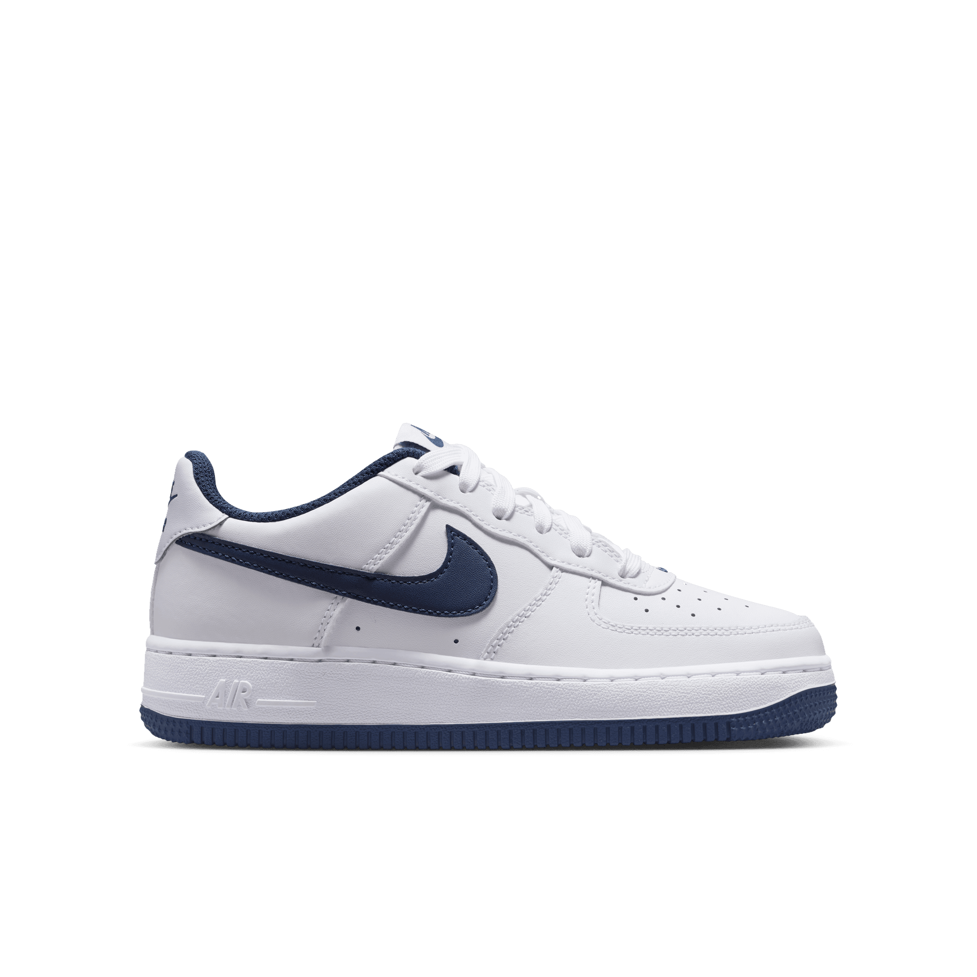 Big Kids' Nike Air Force 1 "White Football Grey Midnight Navy"