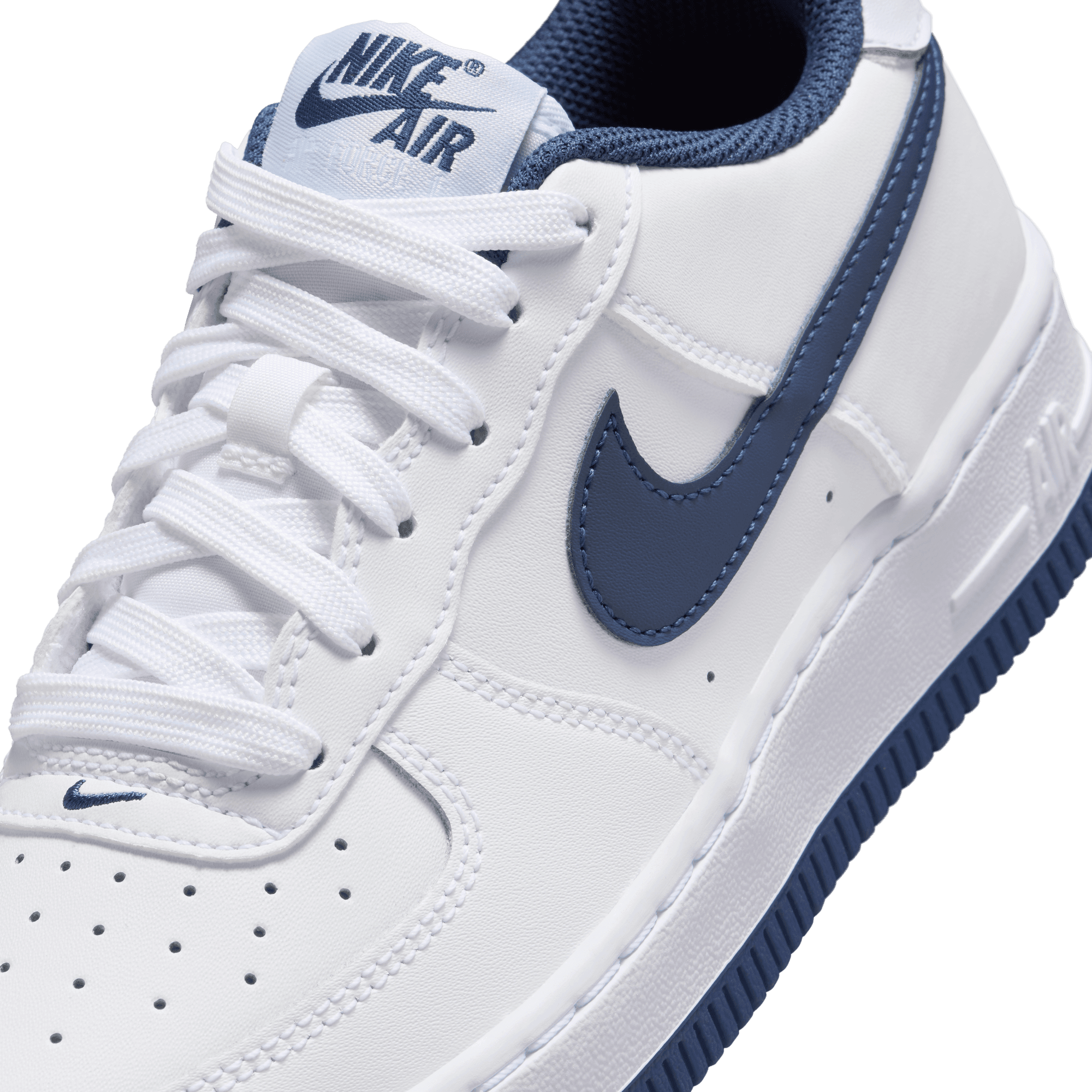 Big Kids' Nike Air Force 1 "White Football Grey Midnight Navy"