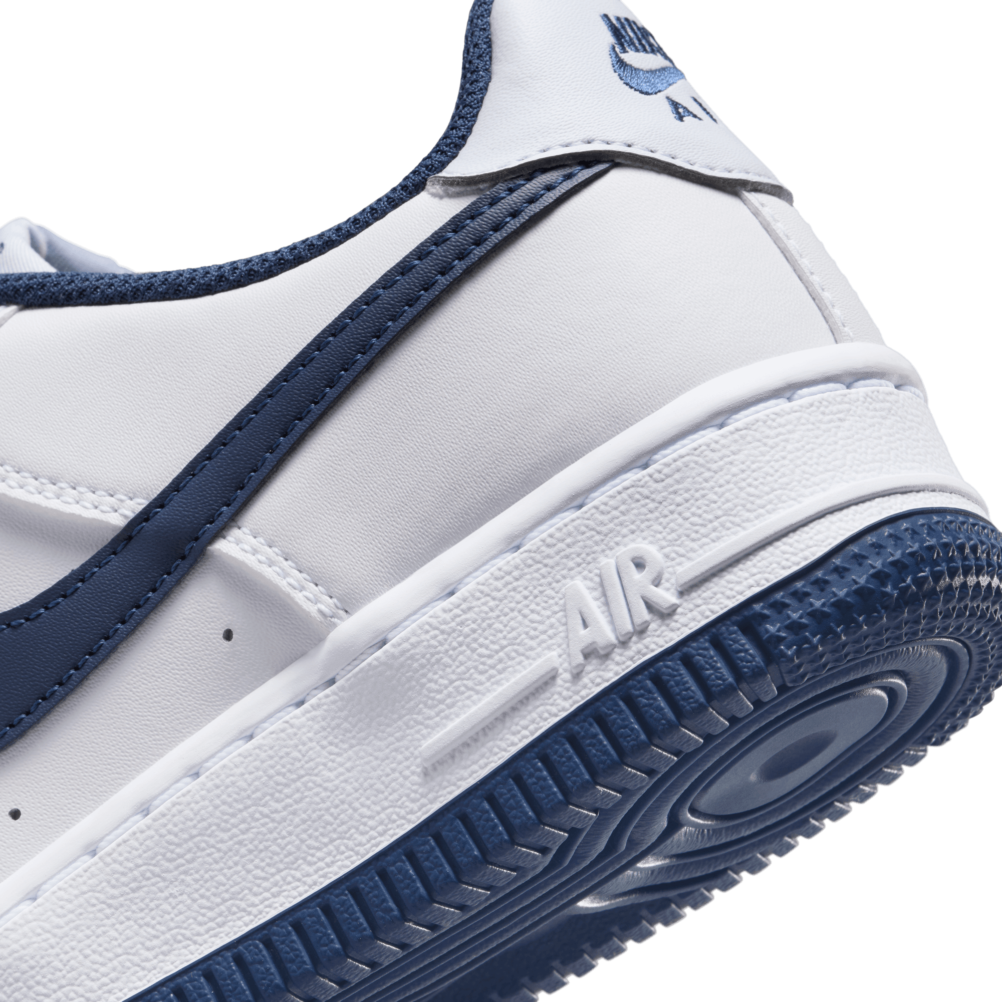 Big Kids' Nike Air Force 1 "White Football Grey Midnight Navy"