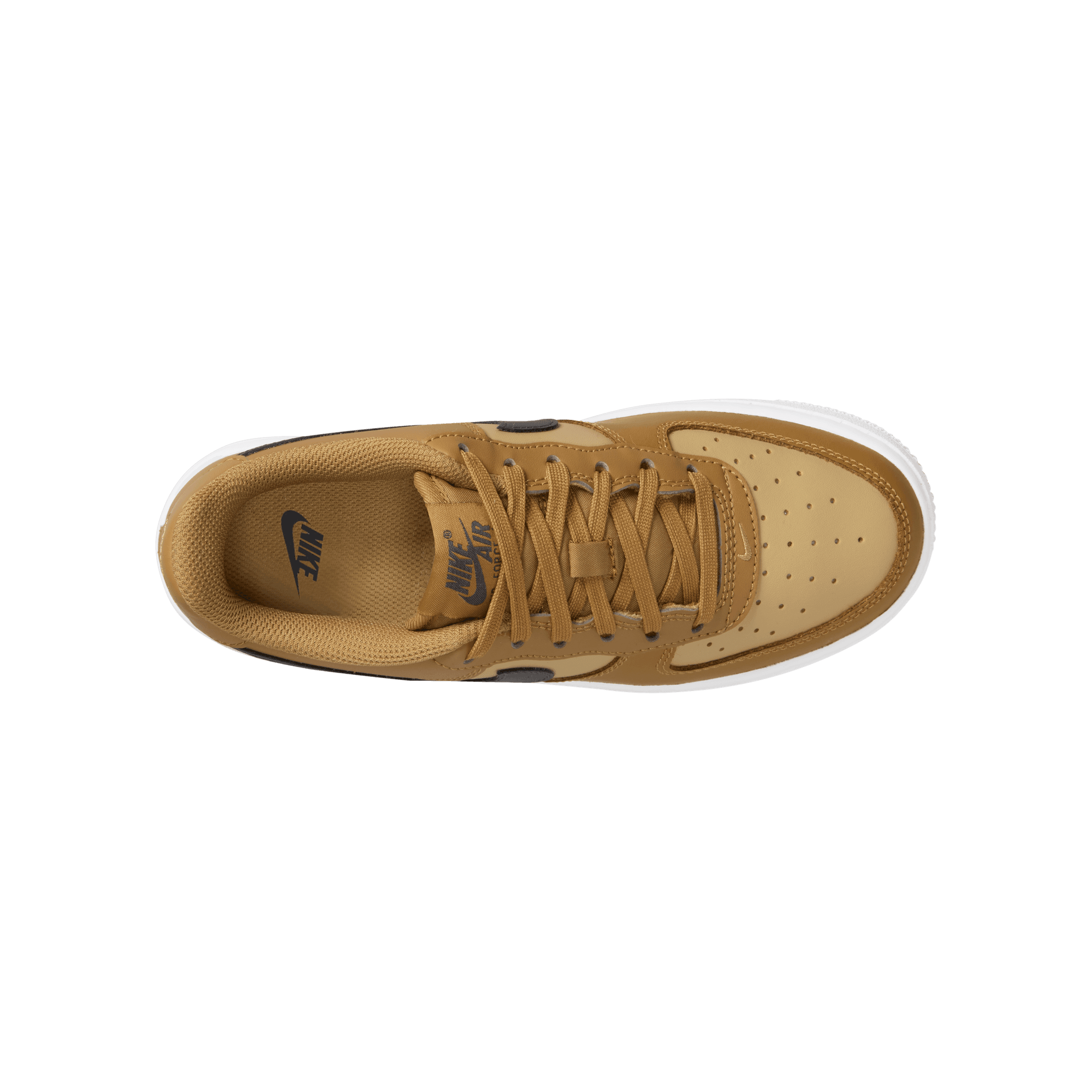 Boy's Nike Air Force 1 "Wheat Club Gold White Anthracite"
