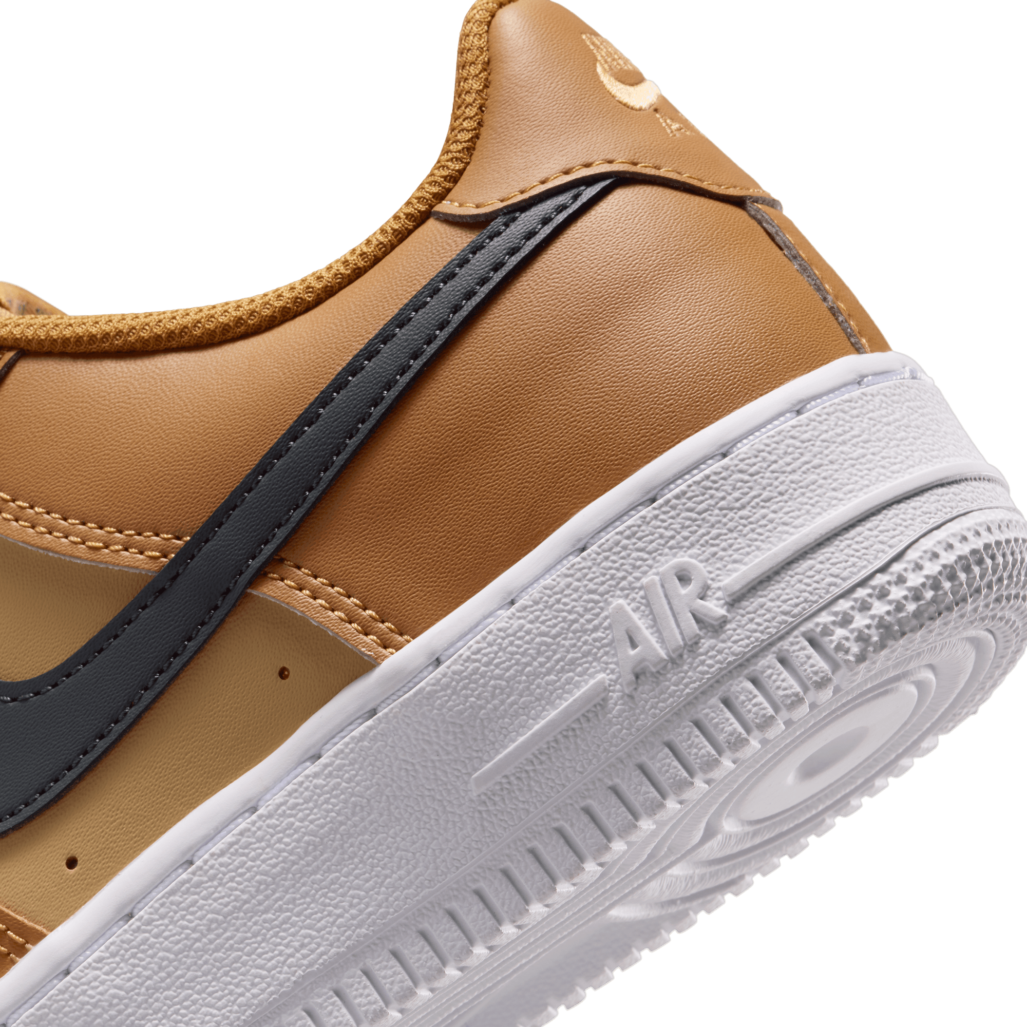 Boy's Nike Air Force 1 "Wheat Club Gold White Anthracite"