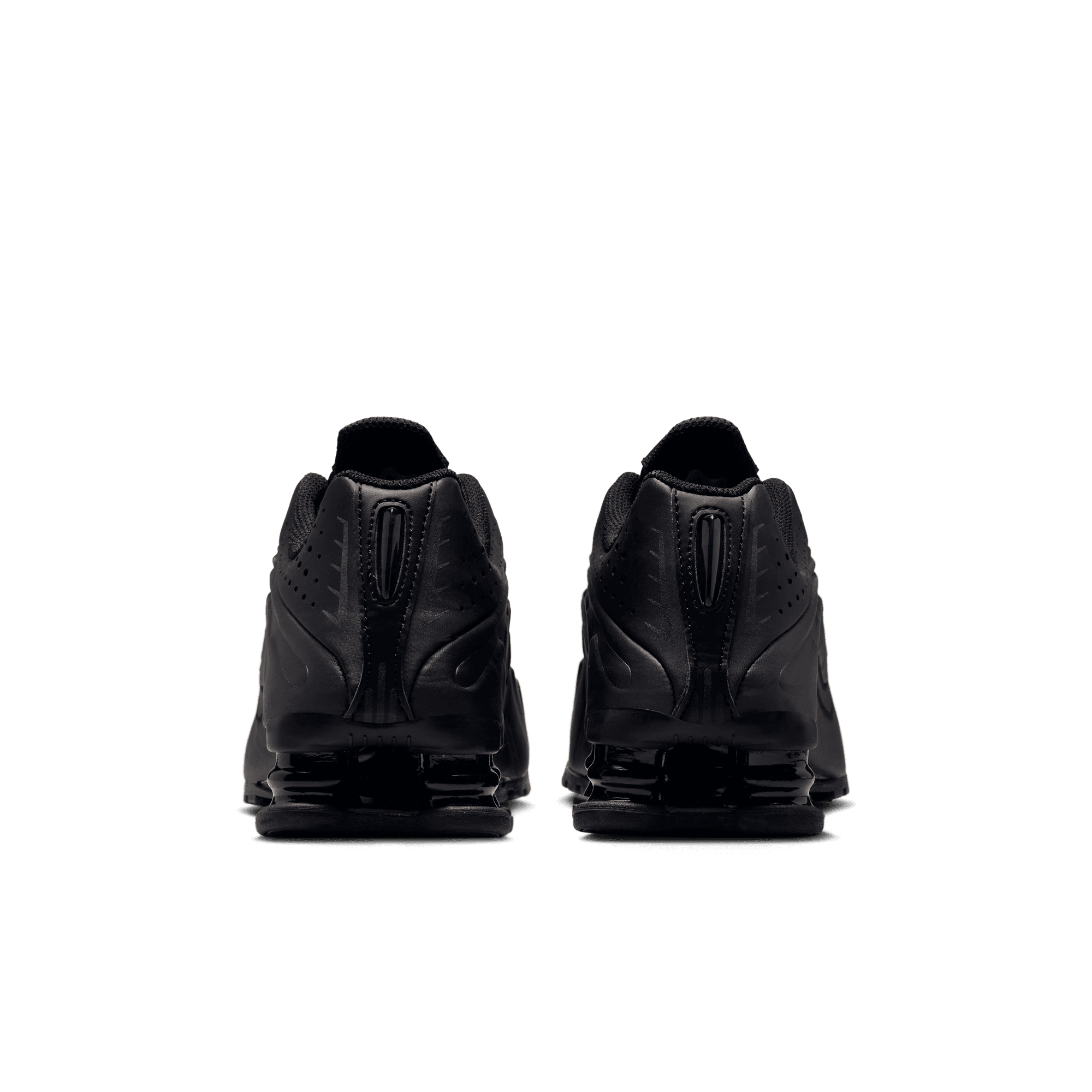 Big Kids' Nike Shox R4 "Triple Black"