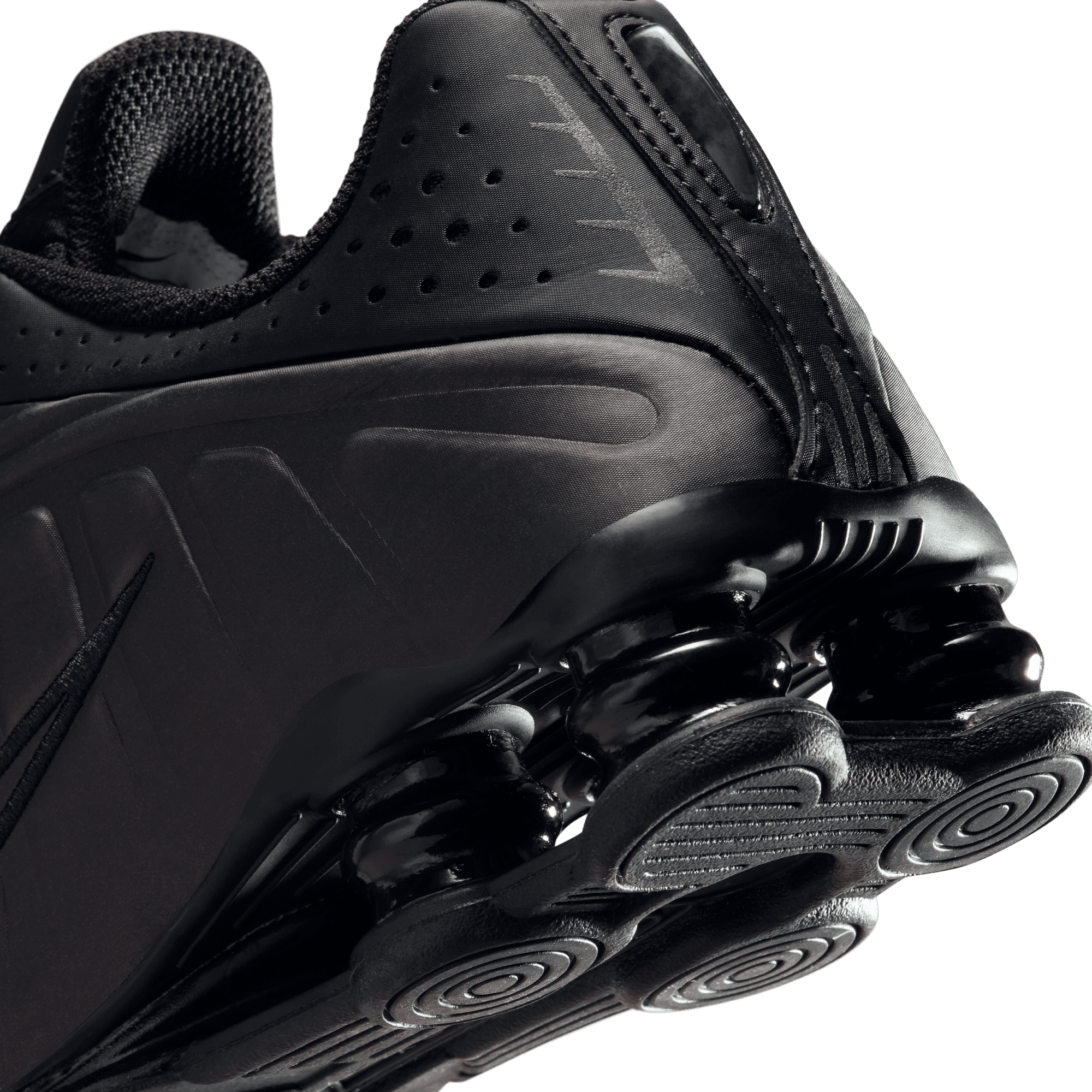 Big Kids' Nike Shox R4 "Triple Black"