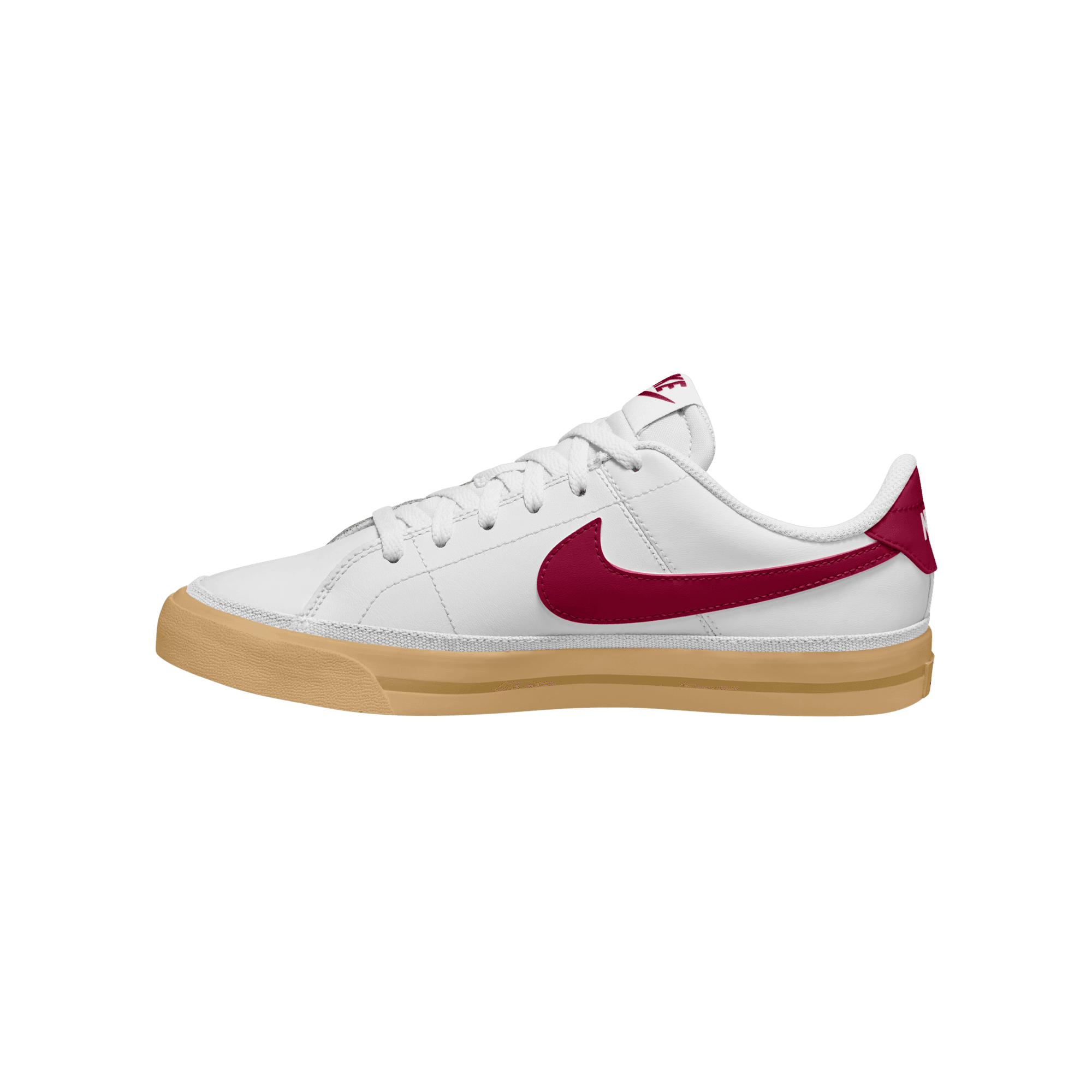 Big Kids' Nike Court Legacy "White Team Red Gum"