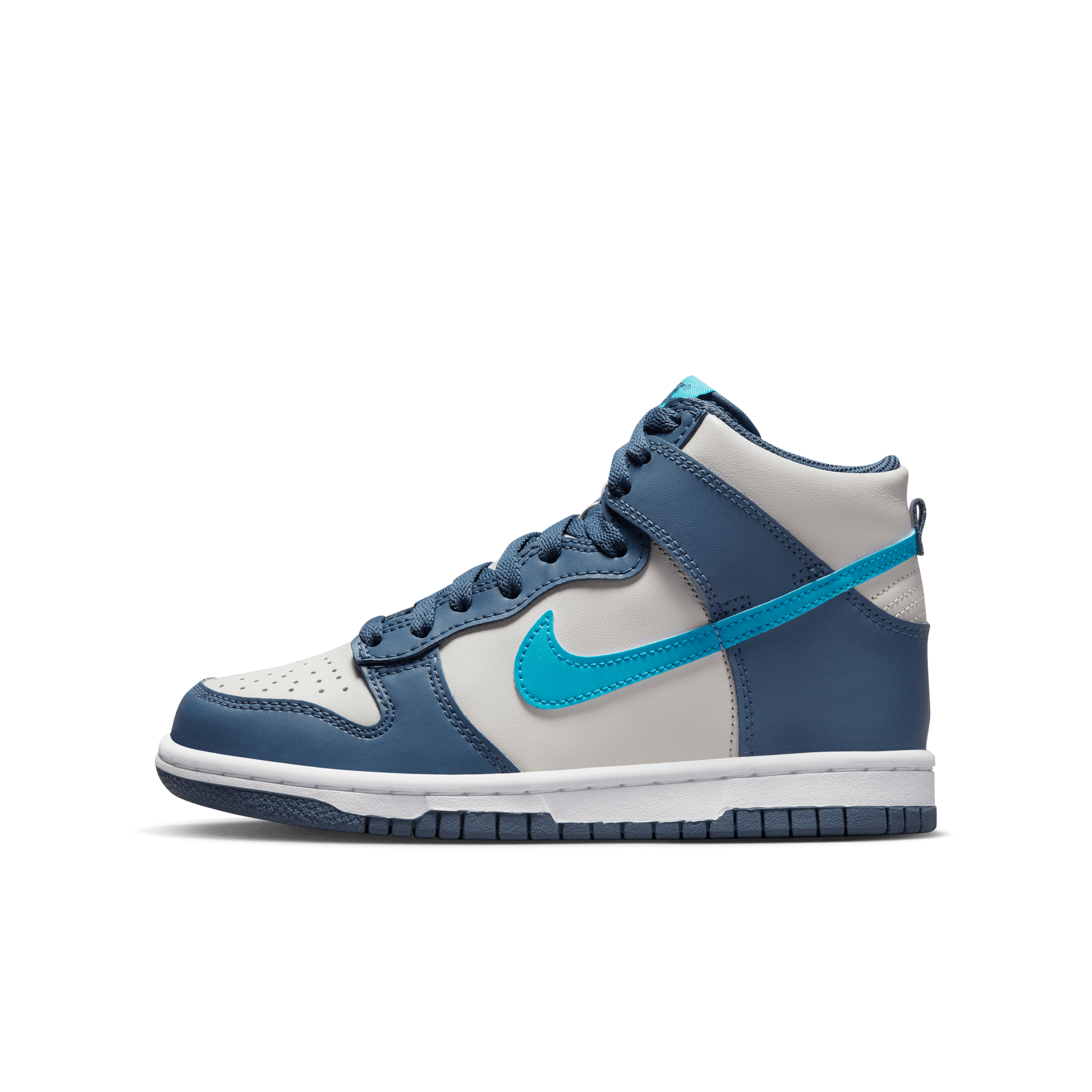 Big Kids' Nike Dunk High "Light Bone Diffused Blue"
