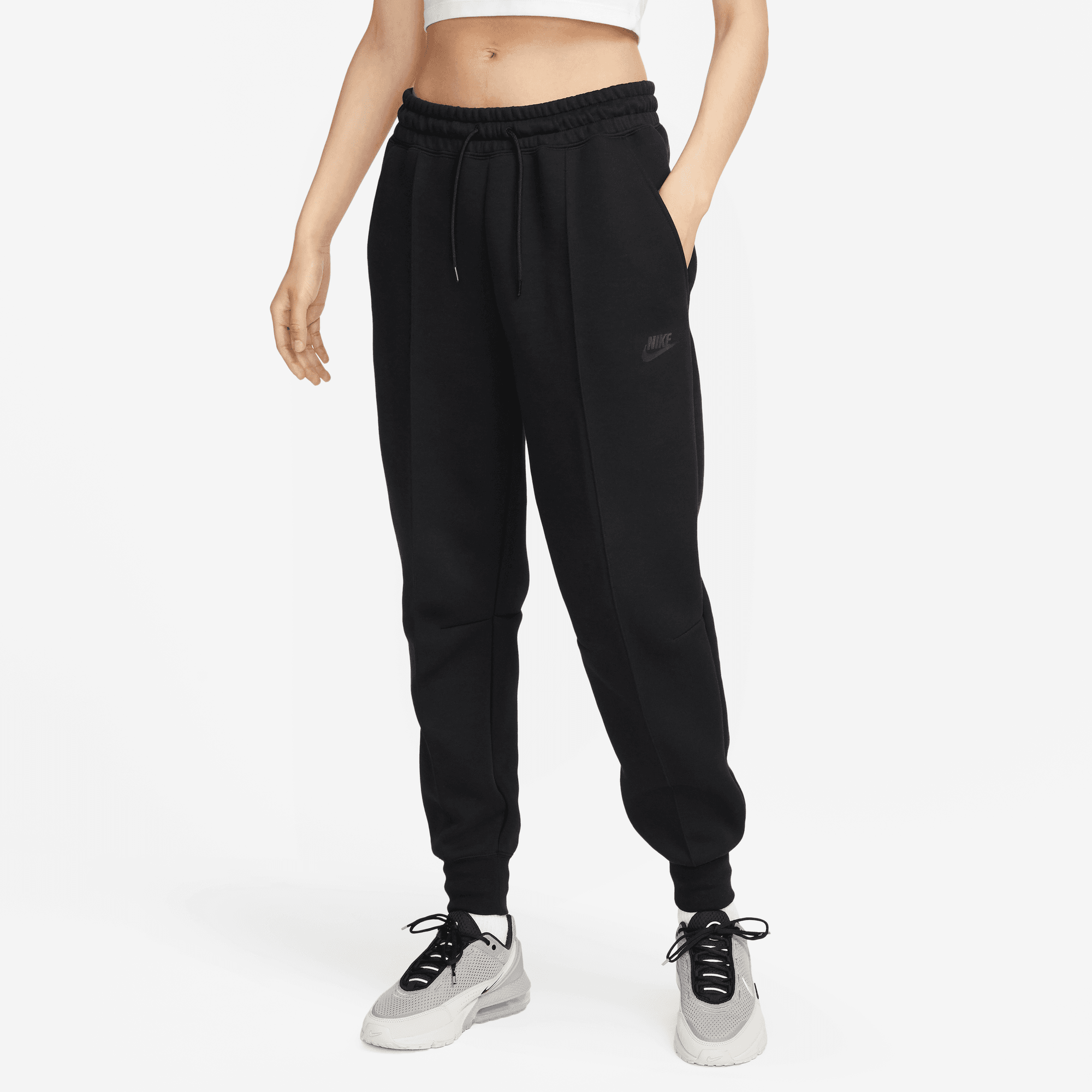 Women's Nike Sportswear Tech Fleece Mid-Rise Joggers "Black"