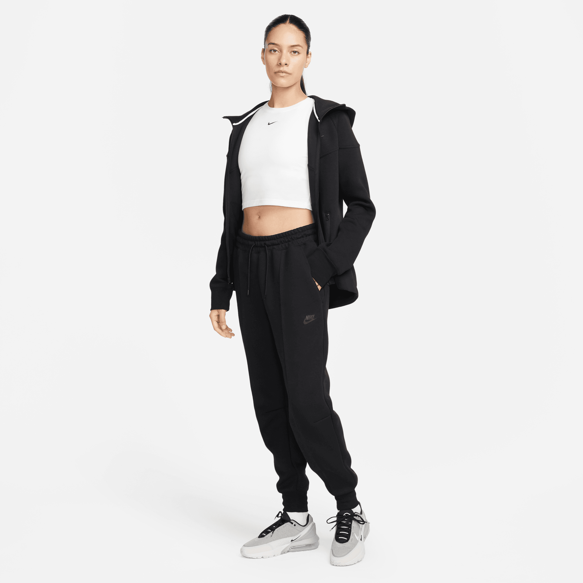 Women's Nike Sportswear Tech Fleece Mid-Rise Joggers "Black"