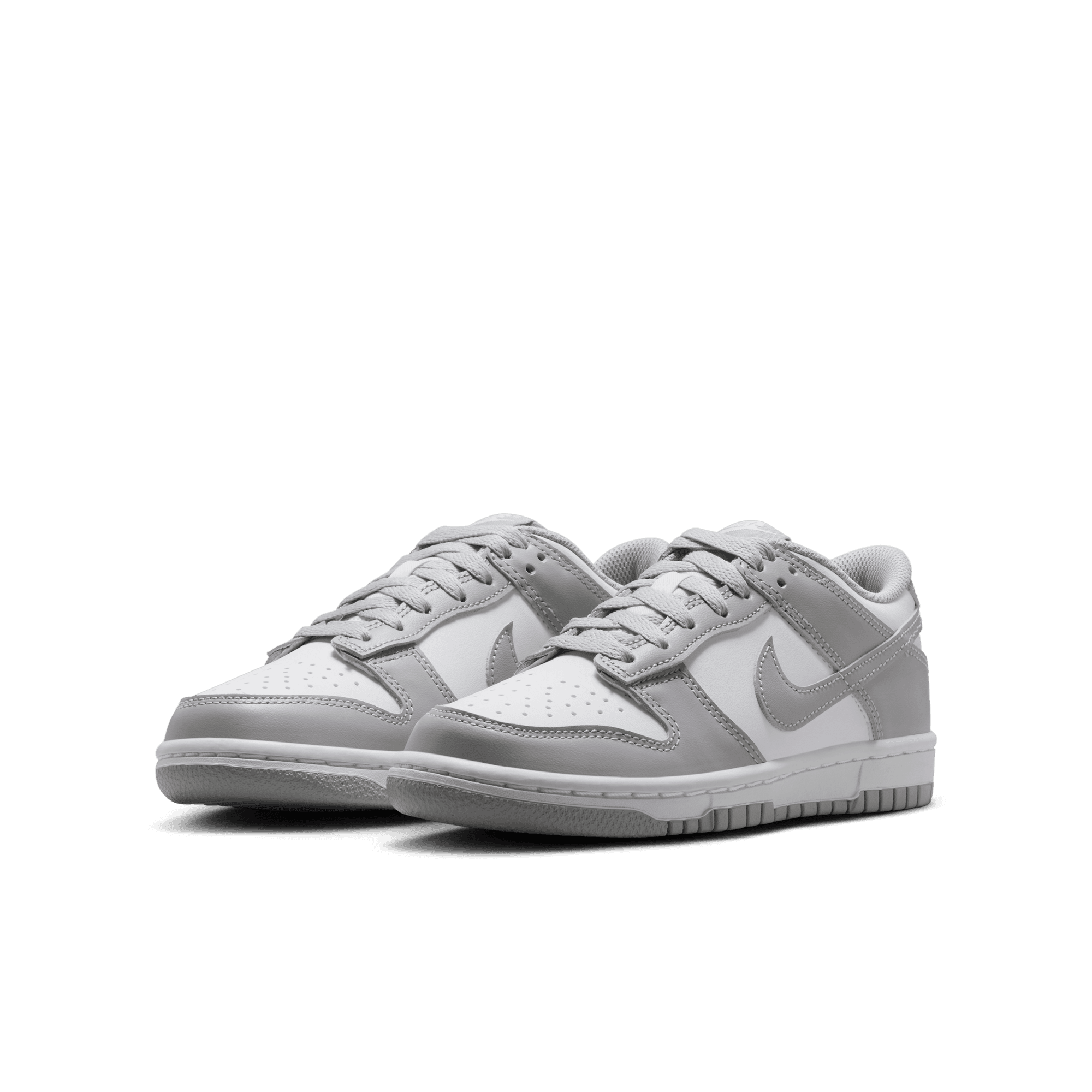 Big Kids' Nike Dunk Low "White Light Smoke Grey"
