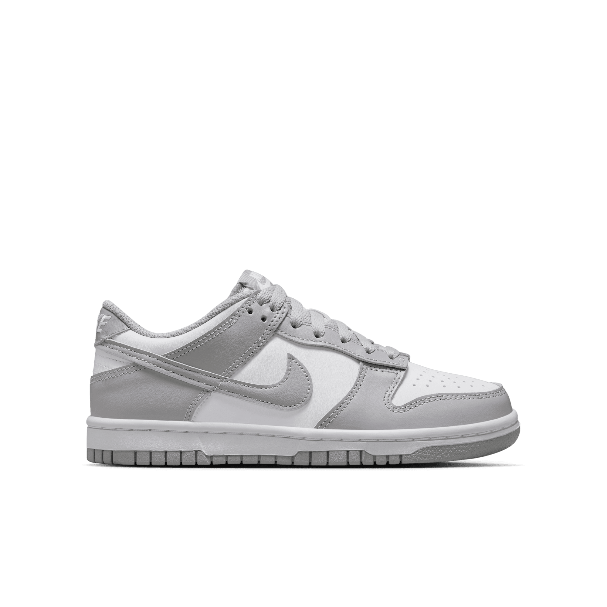 Big Kids' Nike Dunk Low "White Light Smoke Grey"