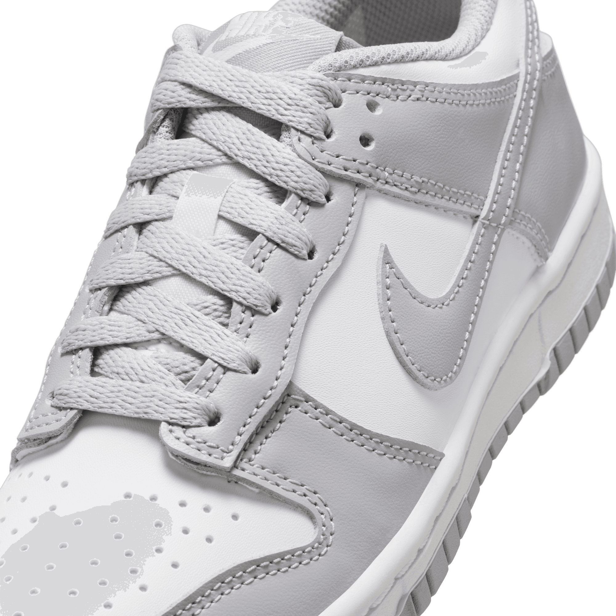 Big Kids' Nike Dunk Low "White Light Smoke Grey"