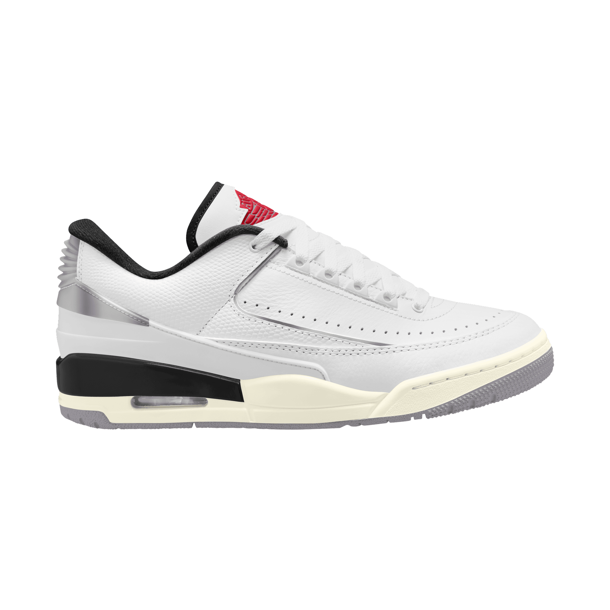 Men's Jordan 2/3 "White Black Metallic Silver"