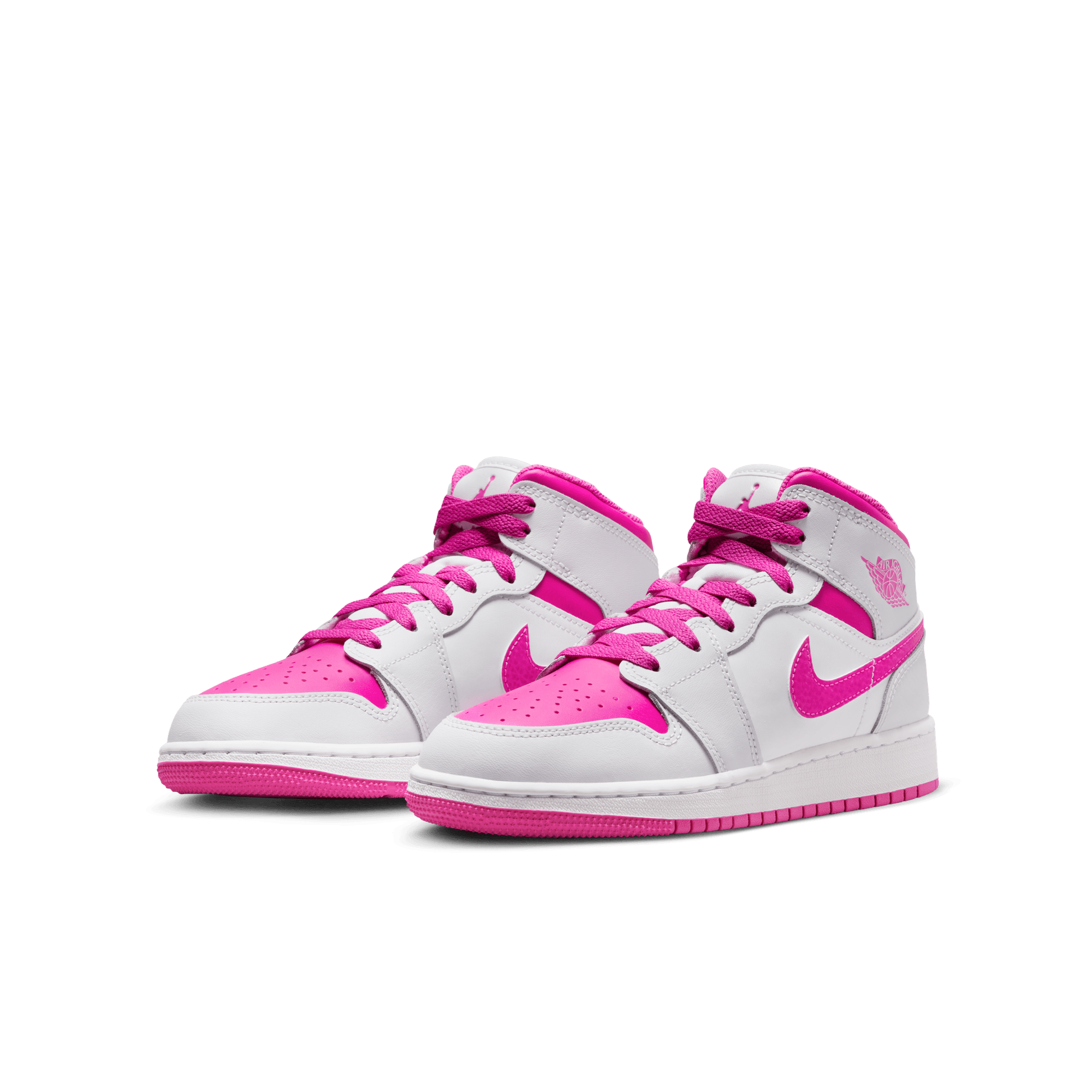 Big Kids' Air Jordan 1 Mid "Fire Pink"