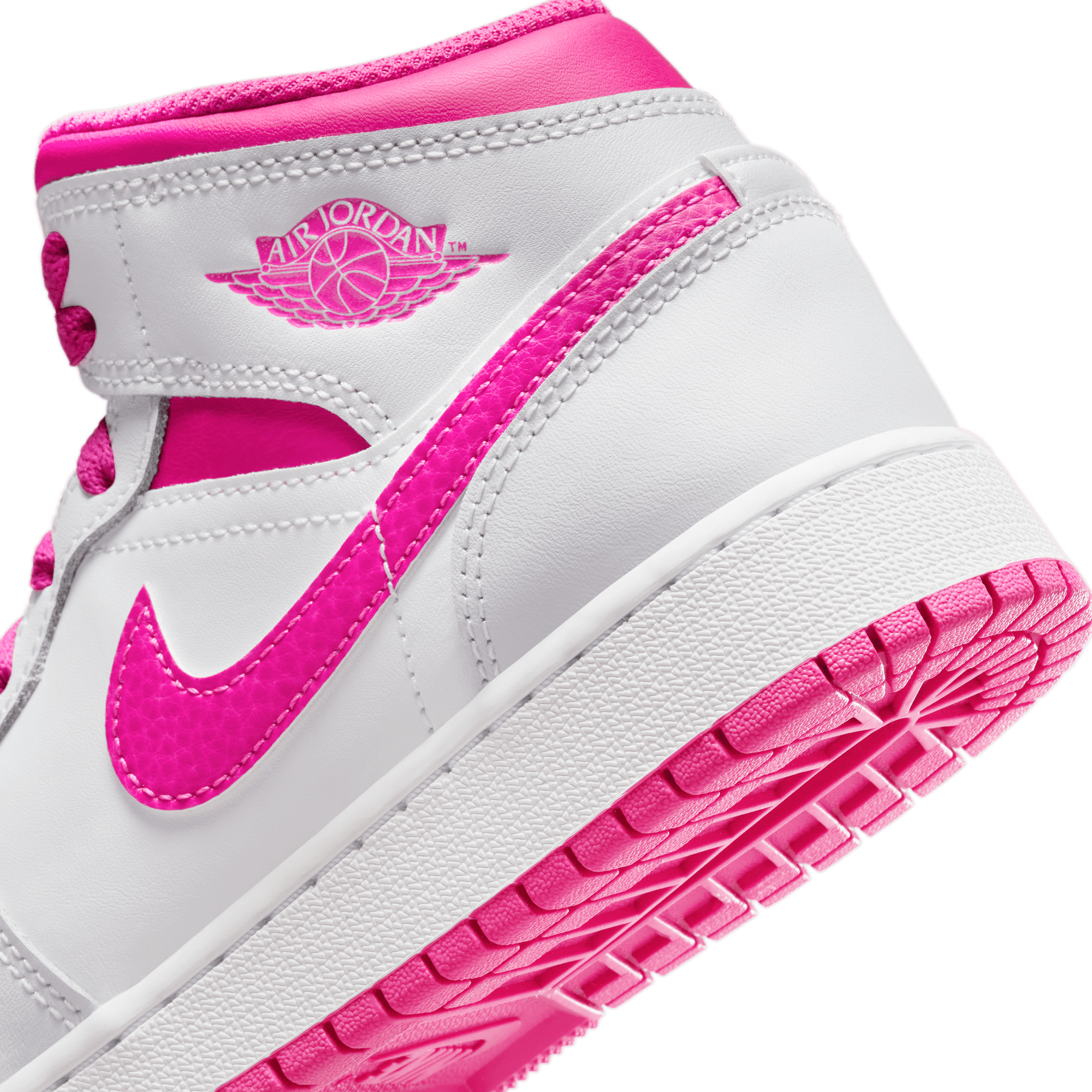 Big Kids' Air Jordan 1 Mid "Fire Pink"