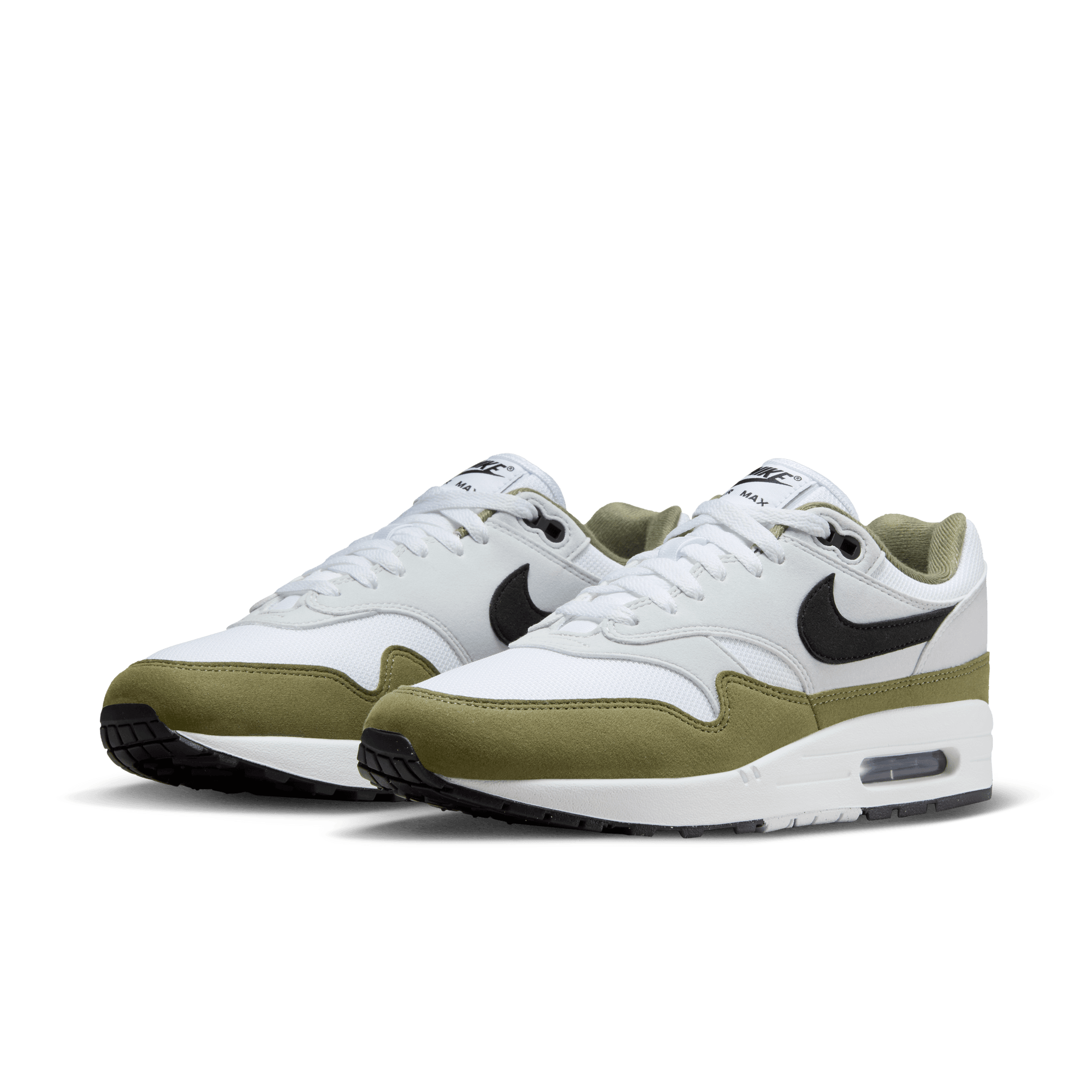 Men's Nike Air Max 1 "White Black Medium Olive"