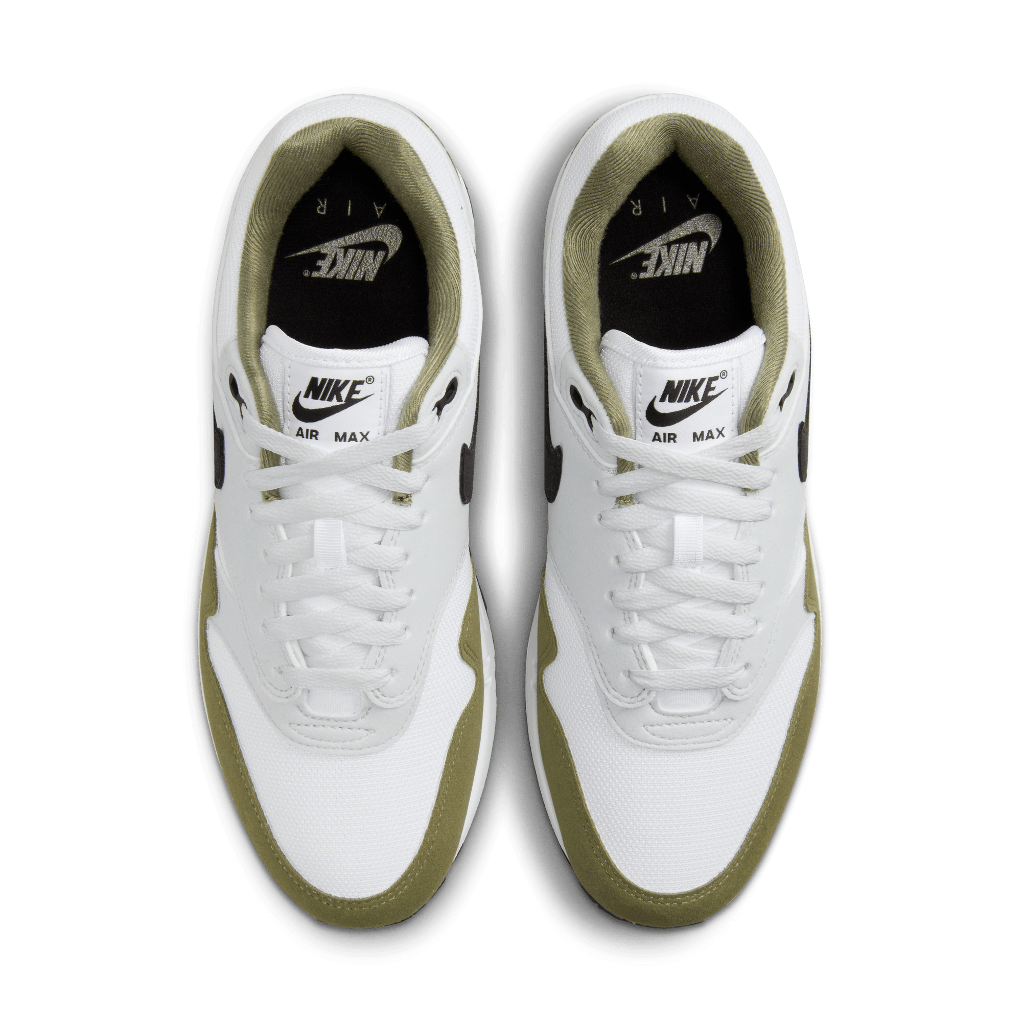 Men's Nike Air Max 1 "White Black Medium Olive"