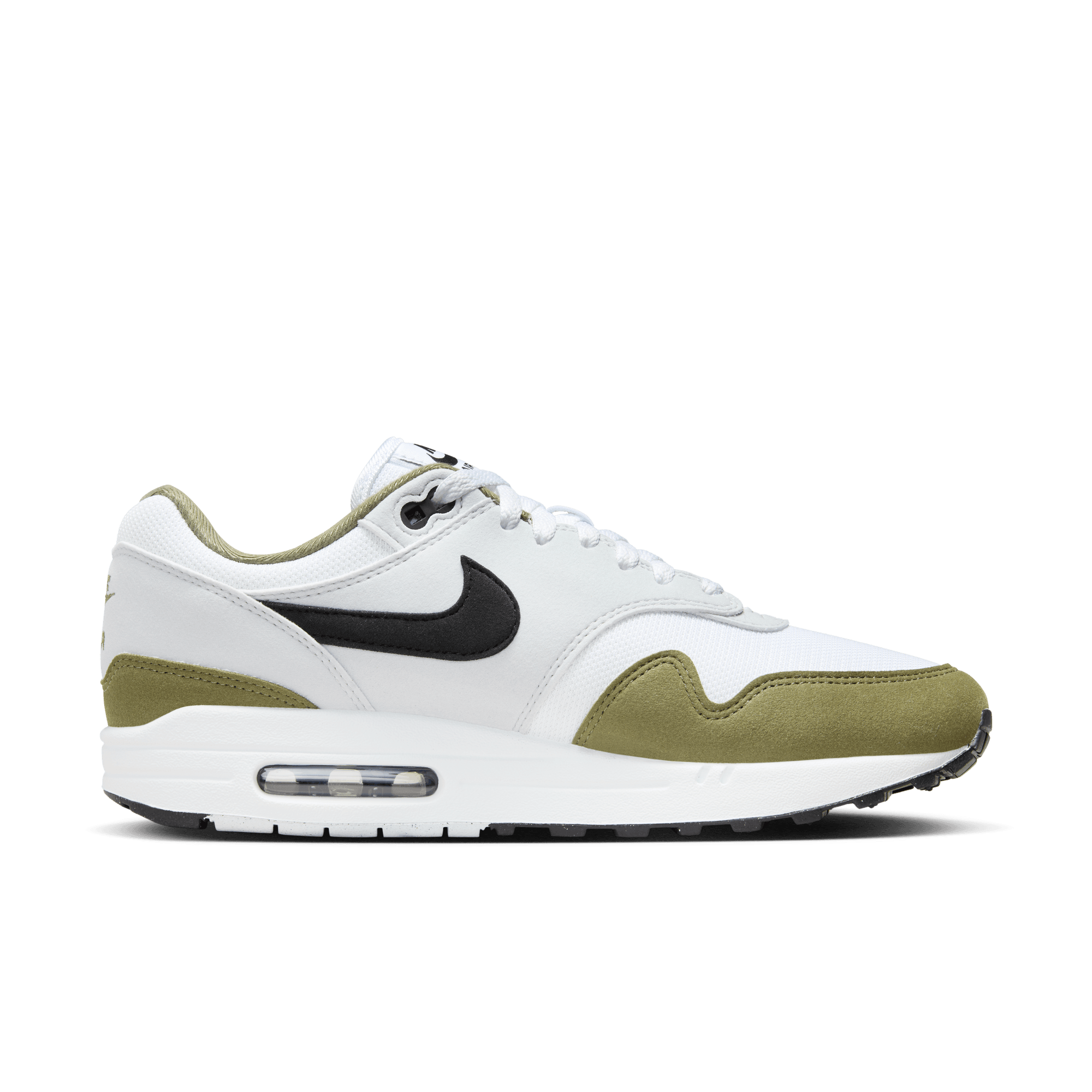 Men's Nike Air Max 1 "White Black Medium Olive"