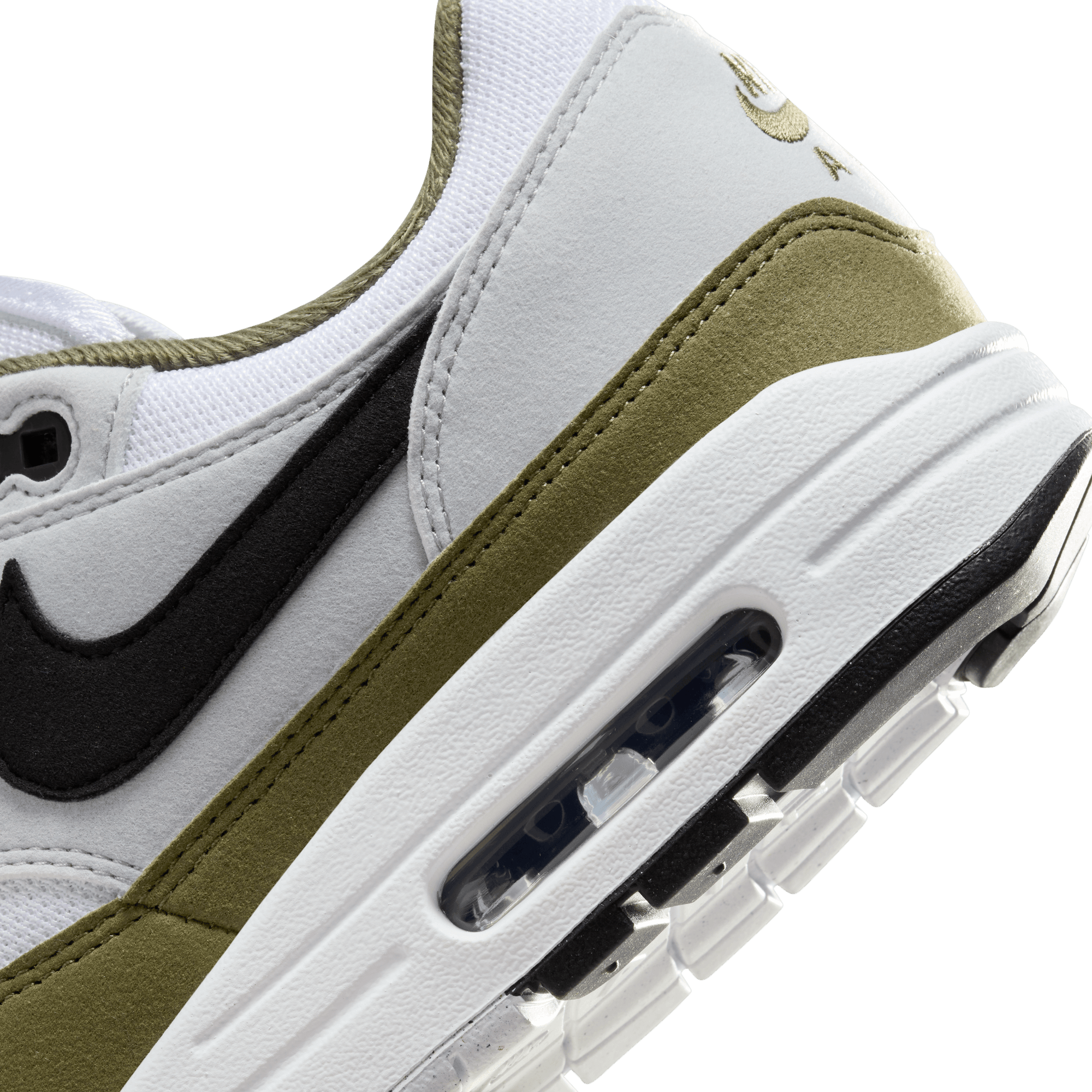 Men's Nike Air Max 1 "White Black Medium Olive"