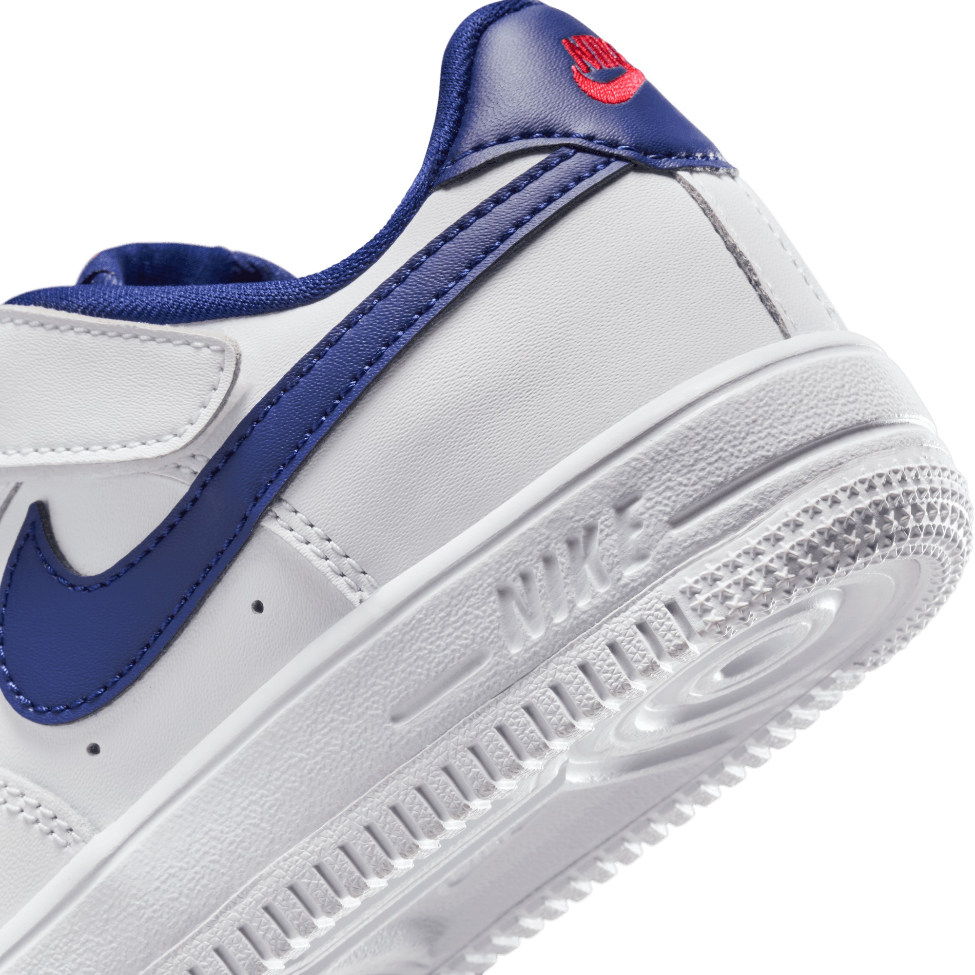 Little Kids' Nike Force 1 Low EasyOn "White Deep Royal Blue"