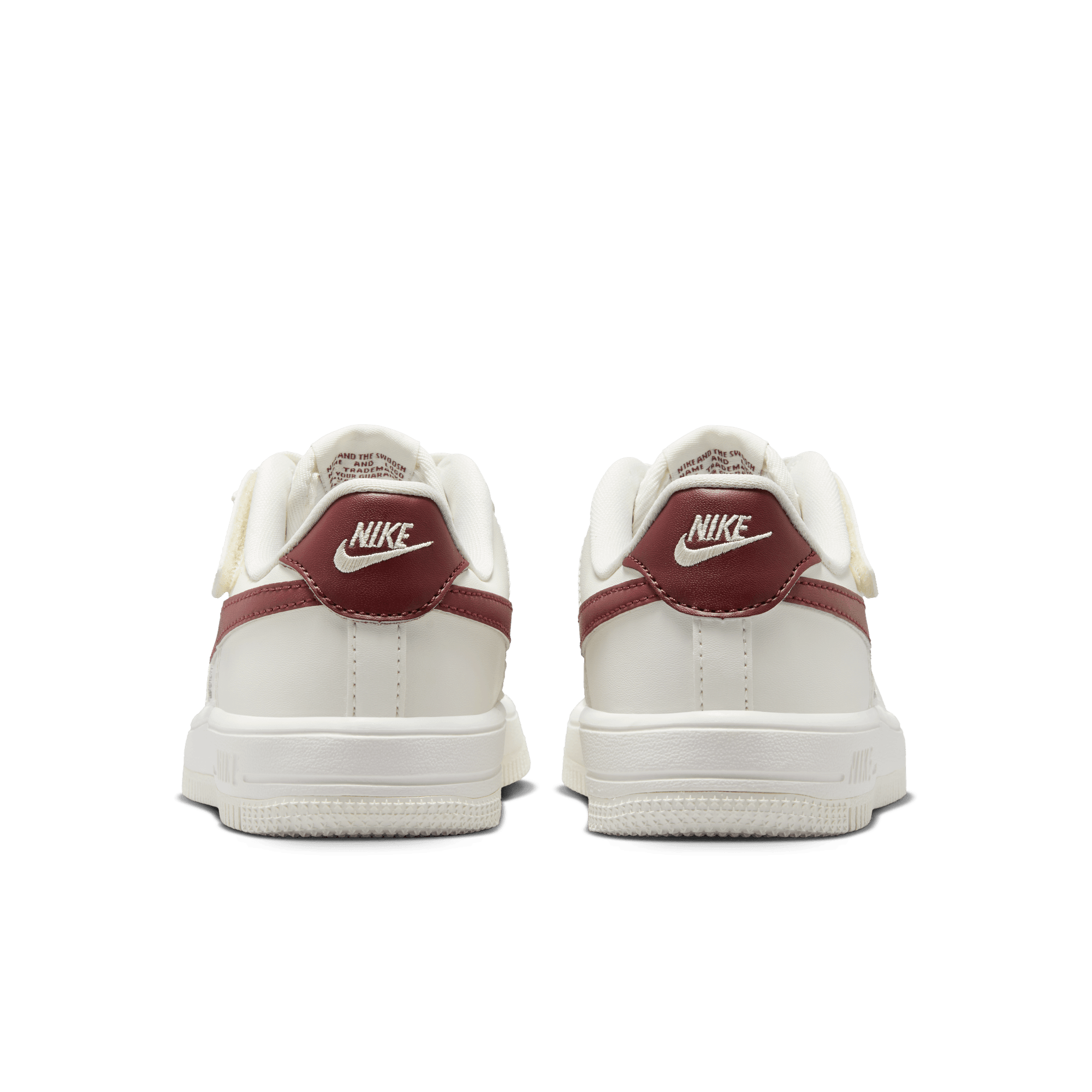 Little Kids' Nike Force 1 Low EasyOn "White Team Red"