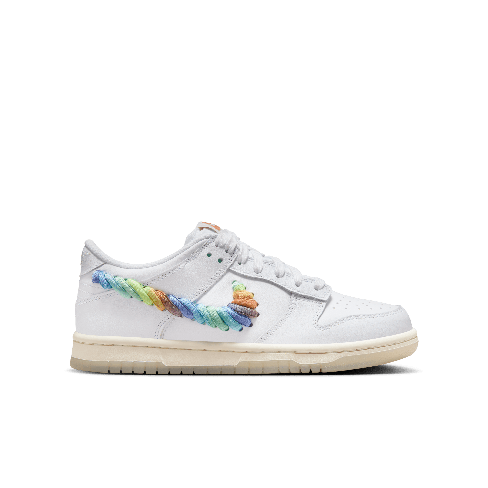 Big Kids' Nike Dunk Low SE "Rainbow Swoosh"